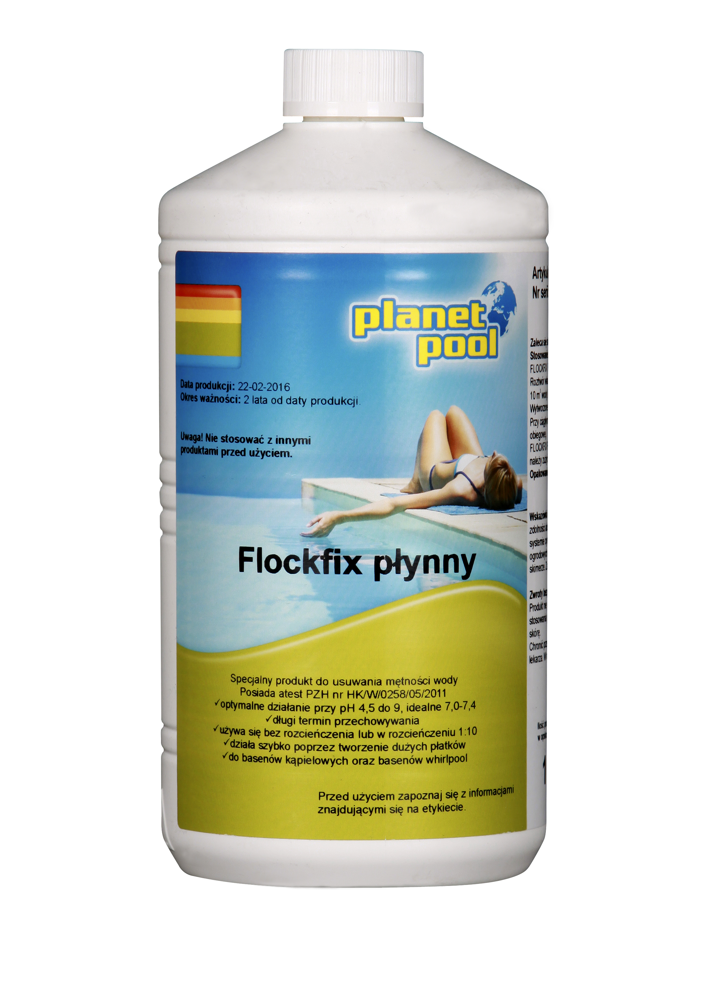 Płyn do koagulacji wody basenowej Flockfix 1l Planet pool