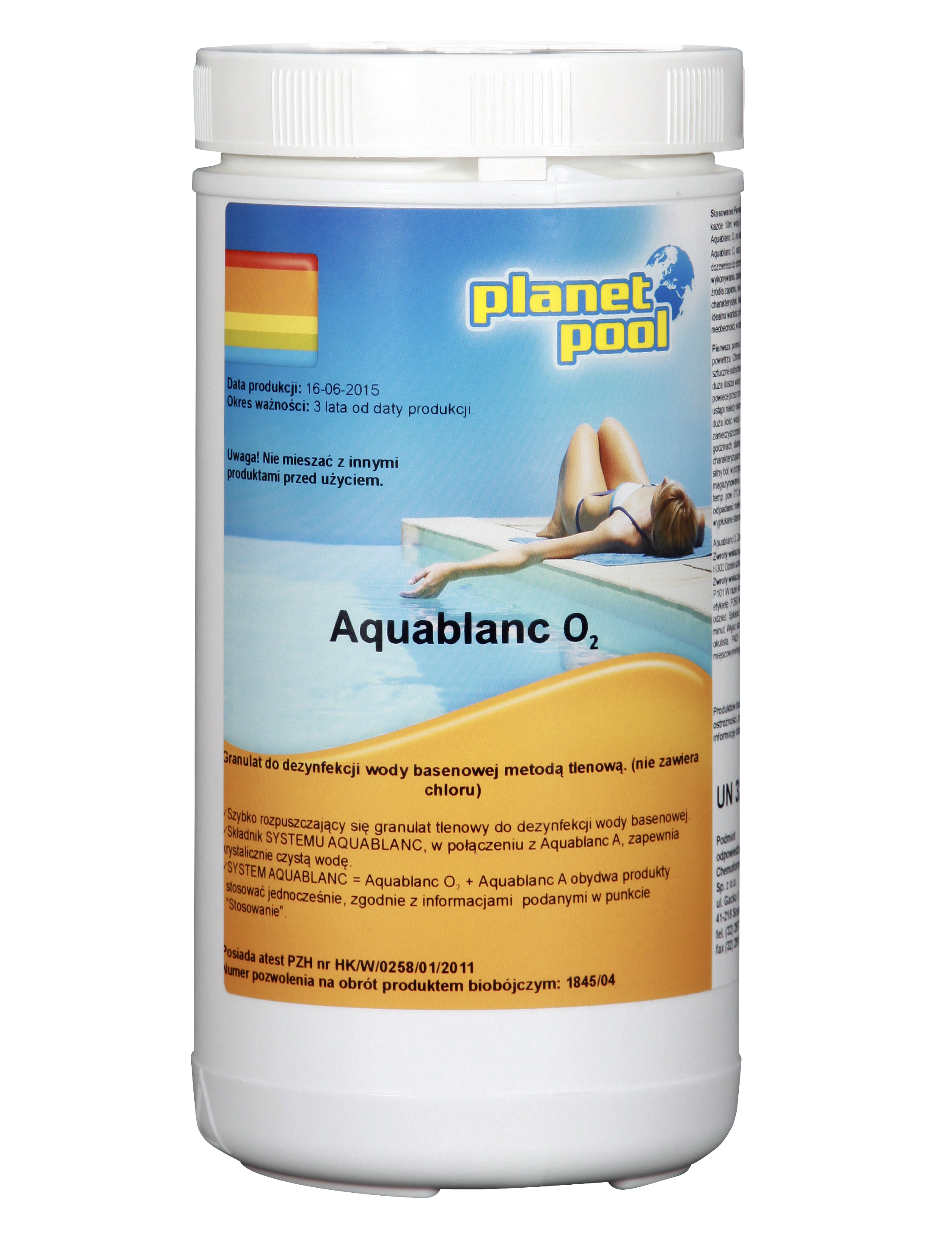 Aktywny tlen w granulacie 1kg Planet Pool Aquablanc O2