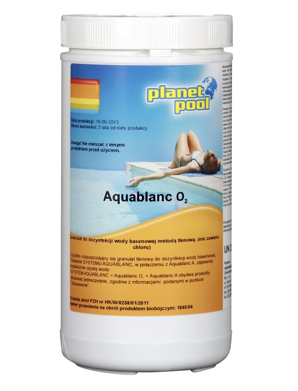 Aktywny tlen w granulacie 1kg Planet Pool Aquablanc O2