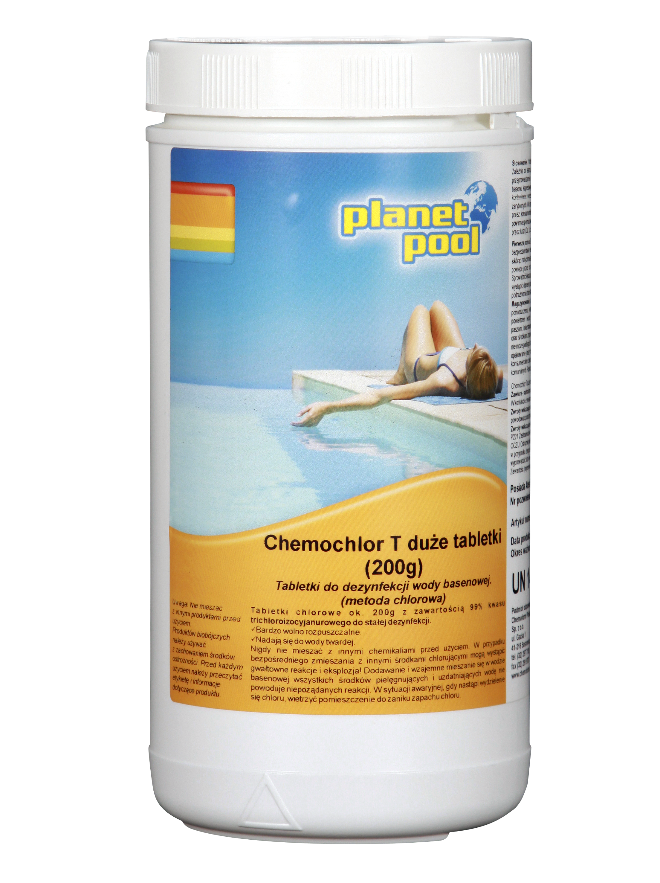 Tabletki chlorowe do basenu Chemochlor T 5szt. 200g 1kg Planet Pool