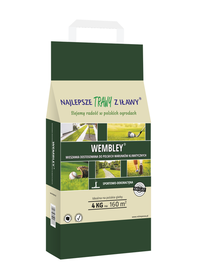 Nasiona trawy na tereny sportowe Wembley 4kg Najlepsze trawy z Iławy