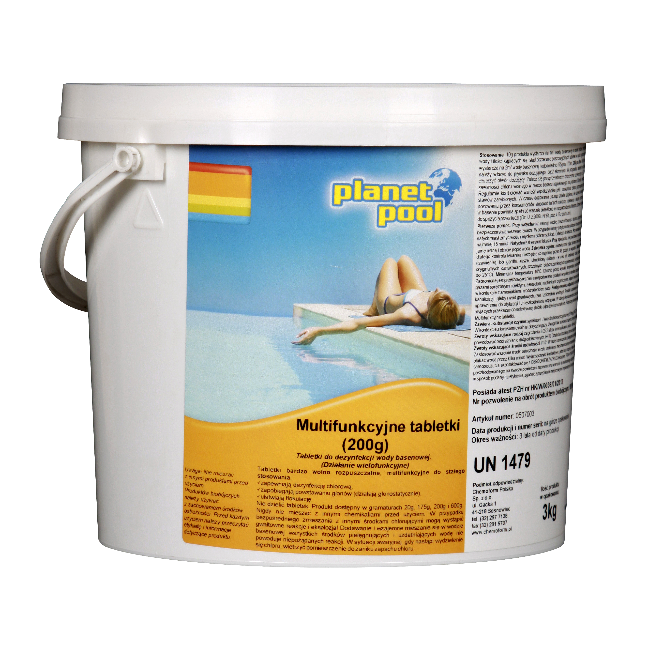 Tabletki do basenu 15 szt. / 200 g PLANET POOL CHEMOCHLOR