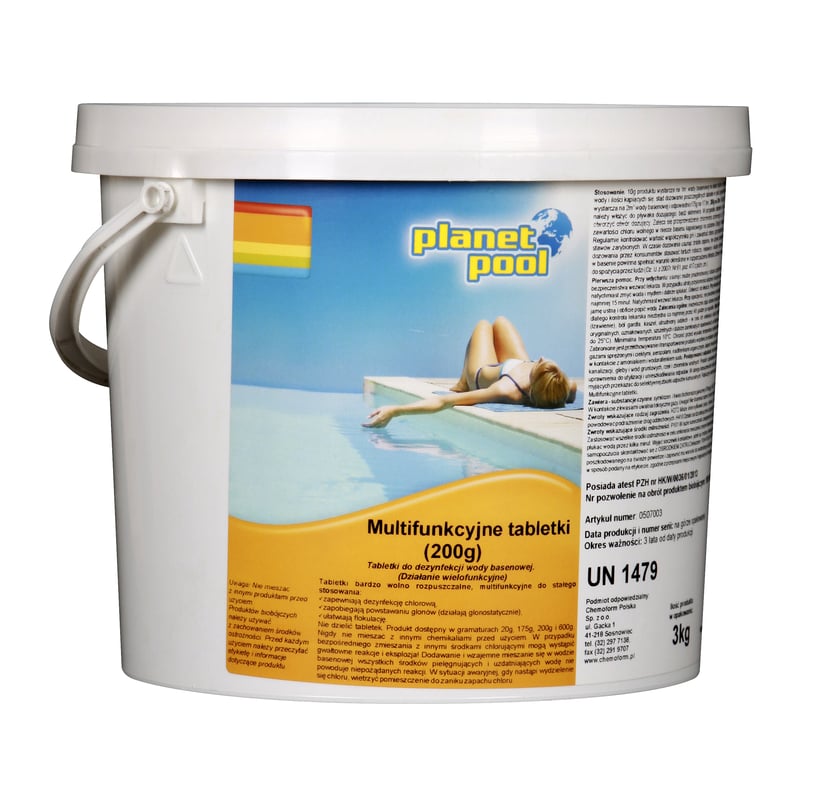 Tabletki do basenu 15 szt. / 200 g PLANET POOL CHEMOCHLOR