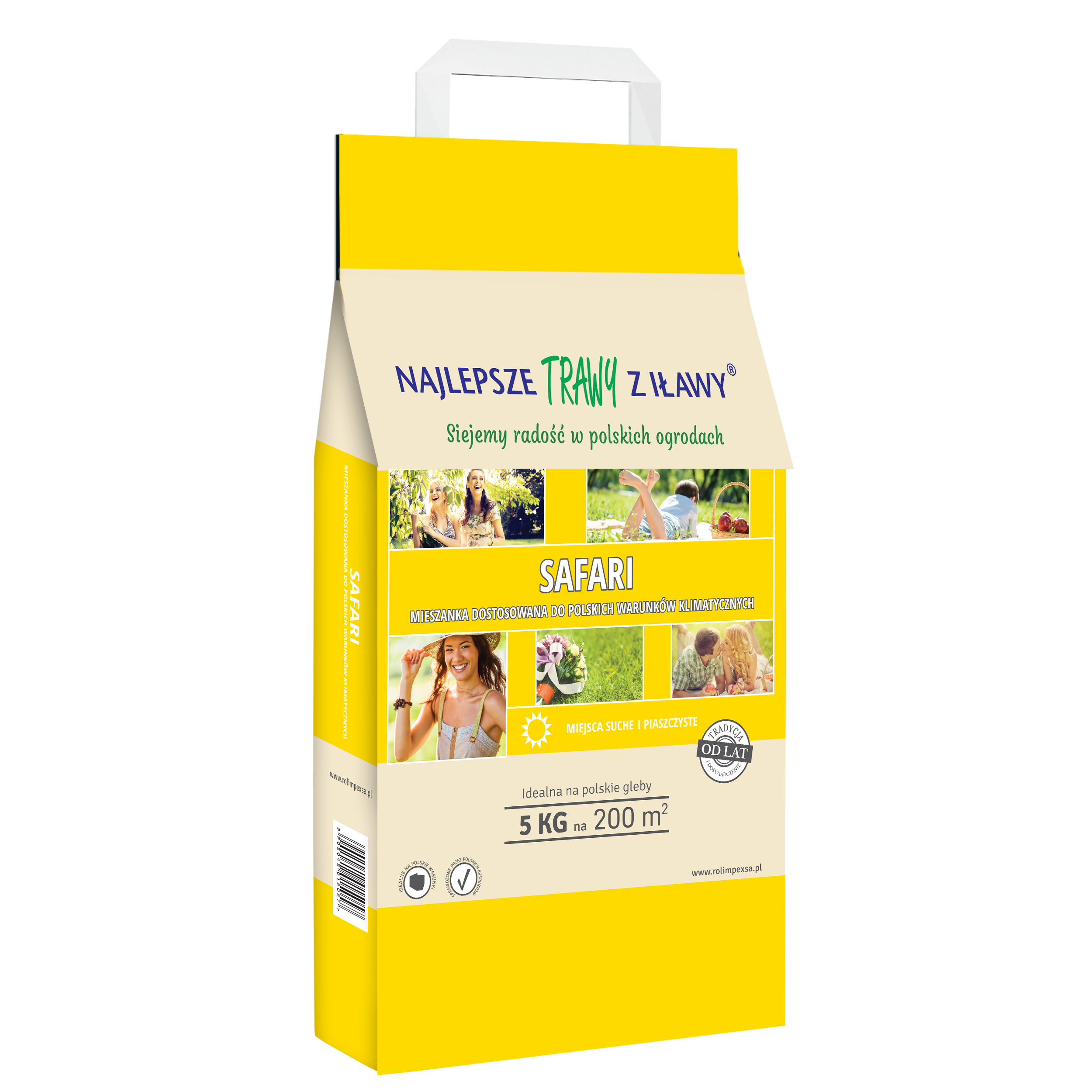 Nasiona trawy na miejsca nasłonecznione Safari 5kg Najlepsze trawy z Iławy