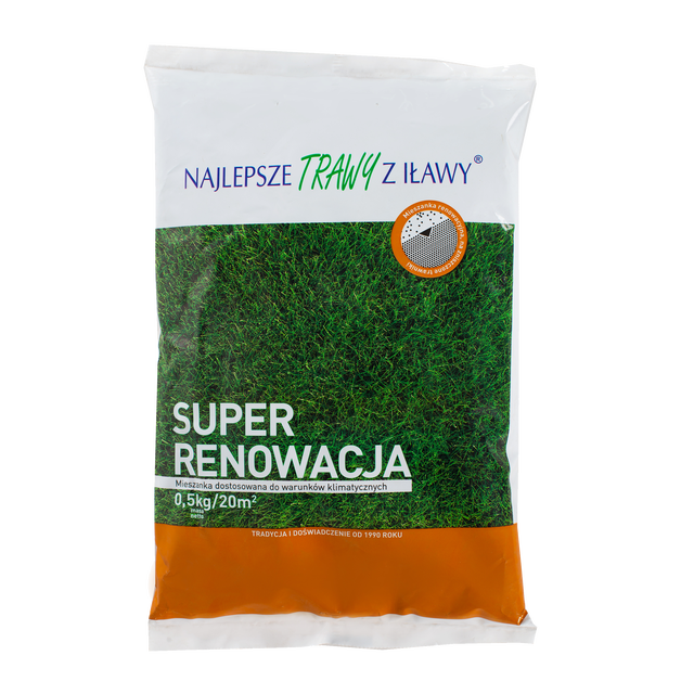 Nasiona trawy renowacyjnej 0.5kg Najlepsze trawy z Iławy