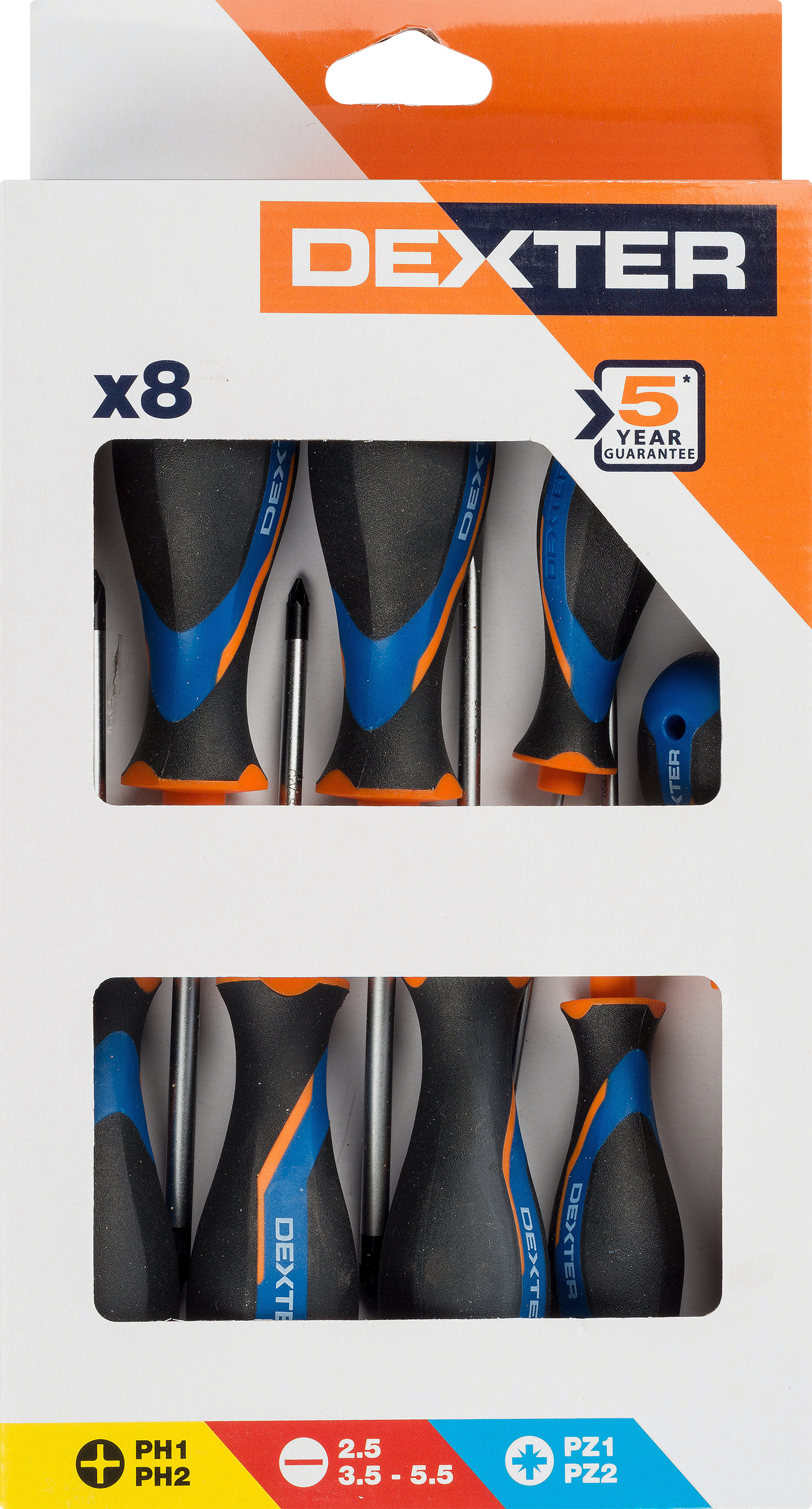 Zestaw wkrętaków 2K 8 szt. Dexter - 6