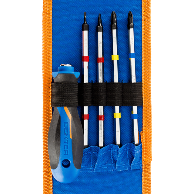 Wkrętak z wymiennymi gotami w etui Dexter