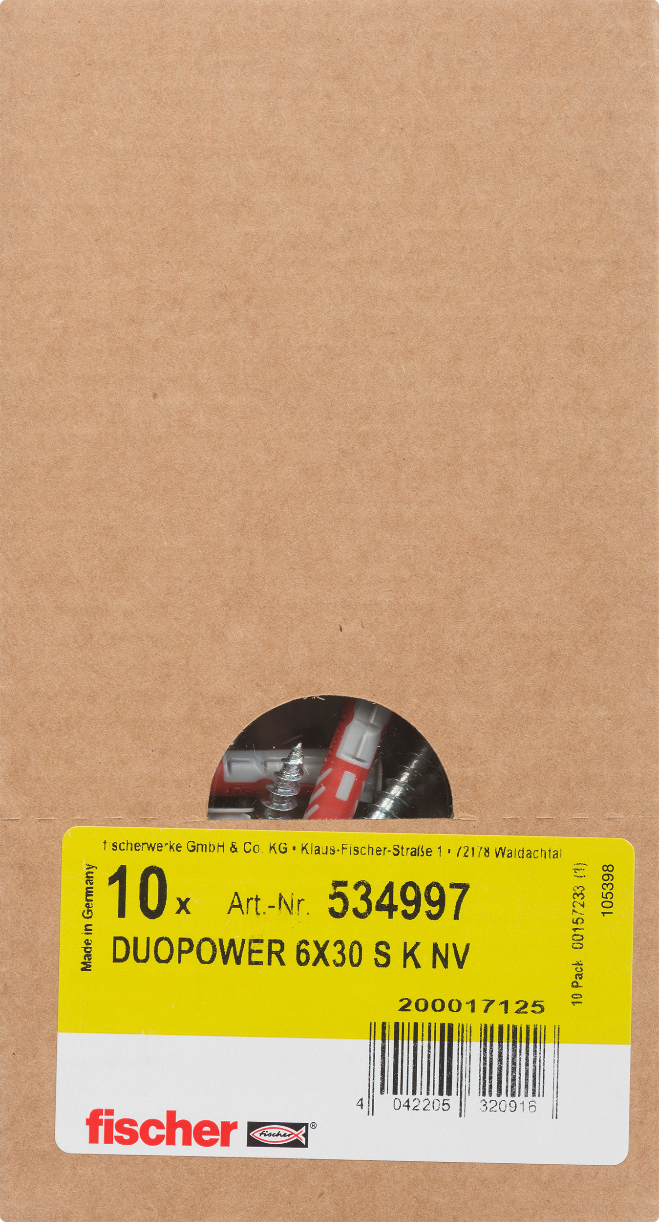 Kołek uniwersalny S K NV Duopower 6 x 30 mm 12 szt. Fischer - 3