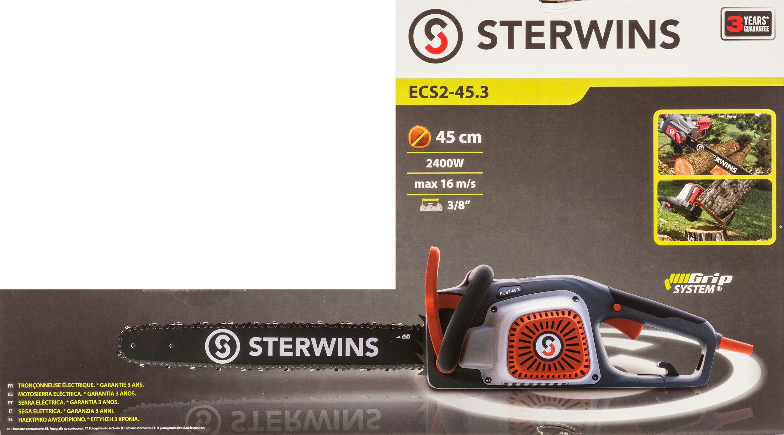 Elettrosega STERWINS ECS 2-45.3, 2400 W barra da 45 cm - 16
