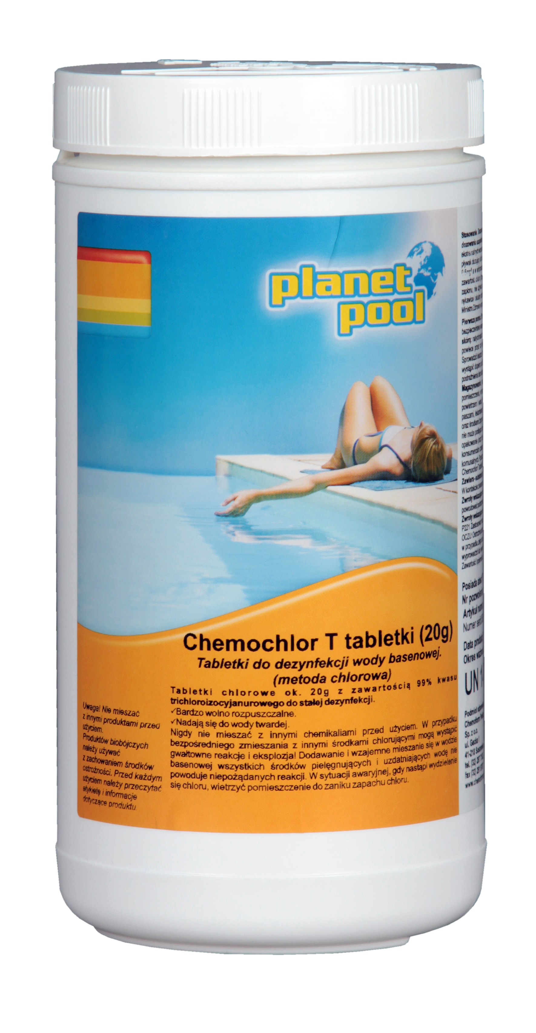 Tabletki chlorowe do basenu Chemochlor T 50szt. 20g 1kg Planet Pool