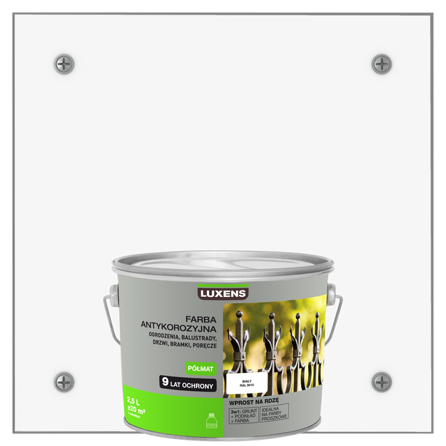 Farba antykorozyjna 2.5 l Biały Półmat LUXENS