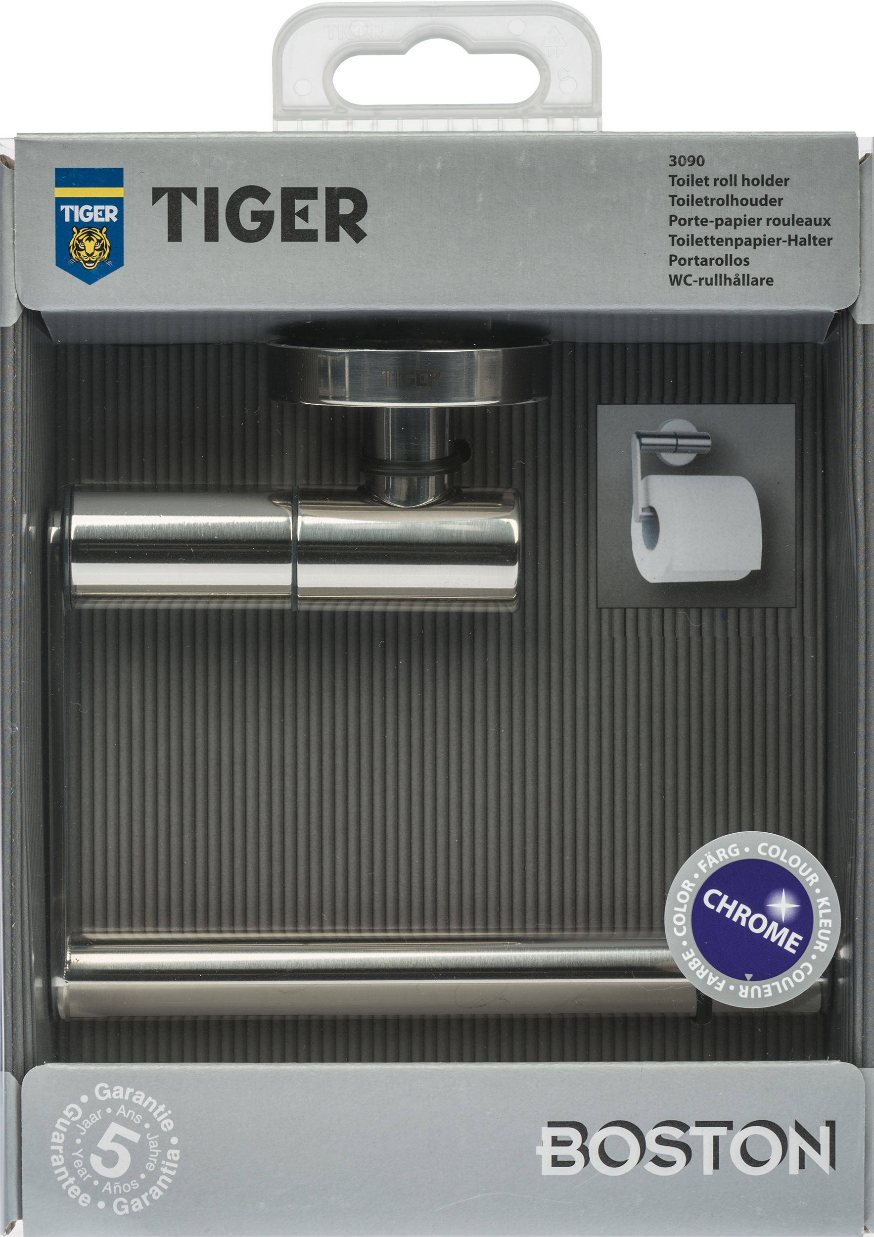Uchwyt ścienny na papier toaletowy Boston Tiger - 7