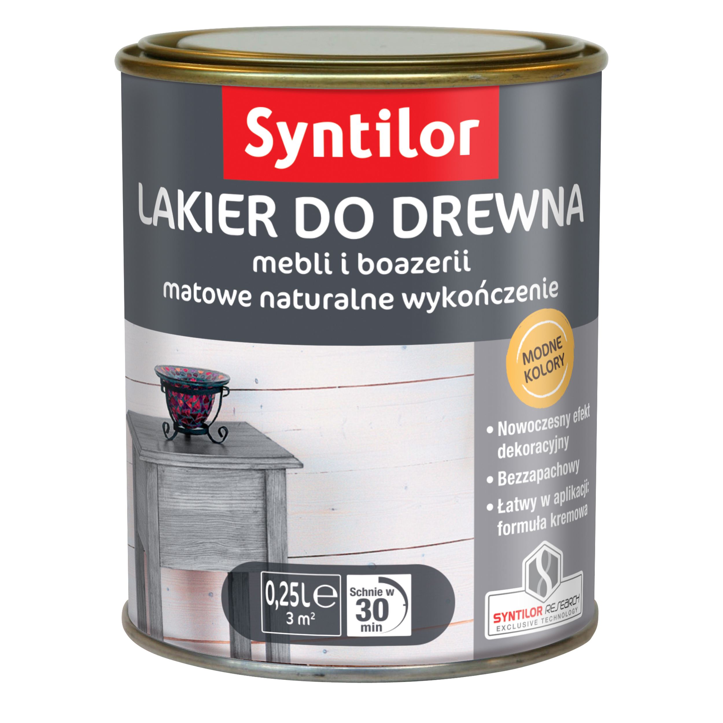 Lakiery do wnętrz AQUARETHANE 0.25 l Szaro - perłowy SYNTILOR