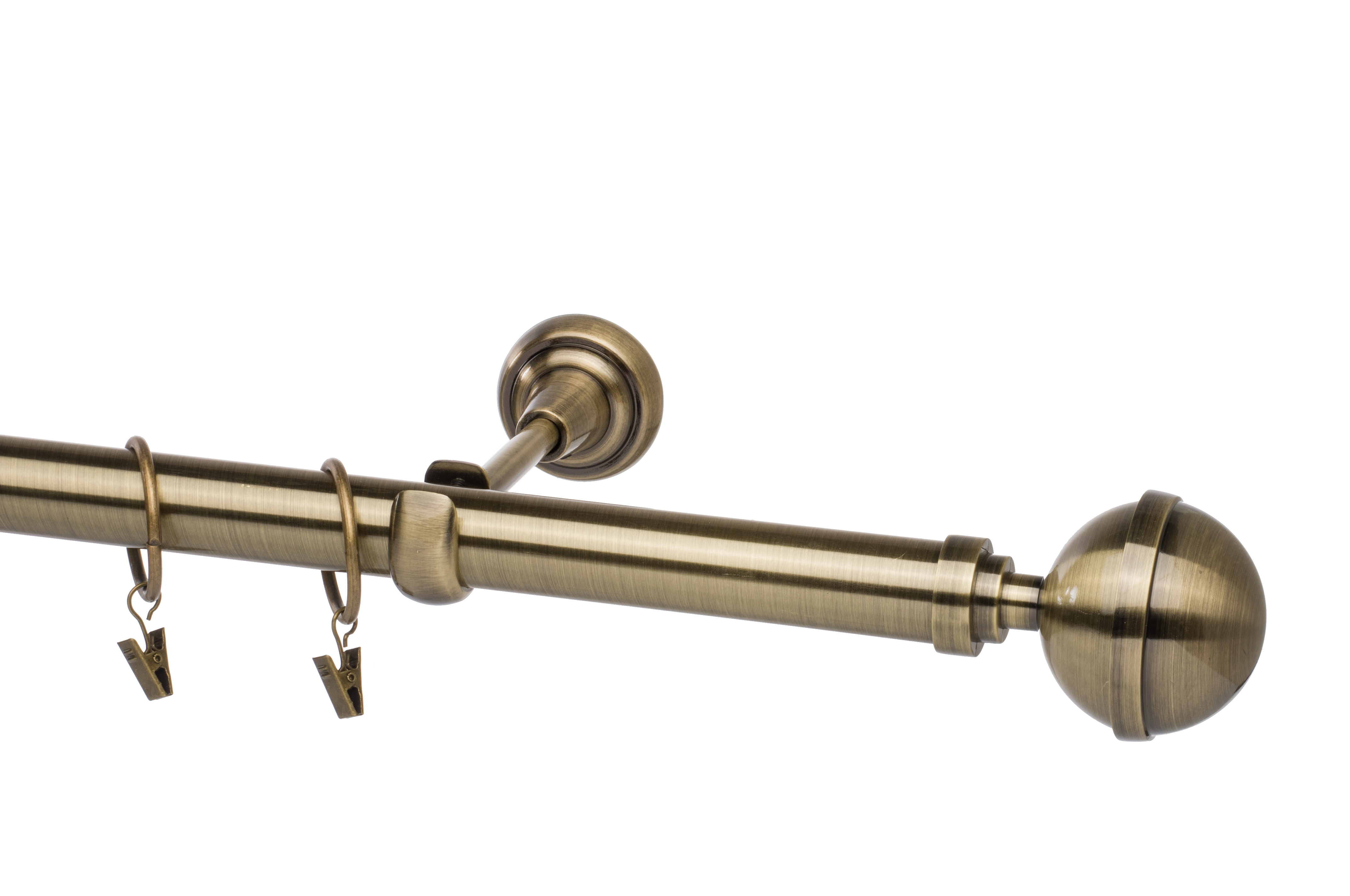Karnisz Kula Elegant 200 cm pojedynczy złoty 25 mm