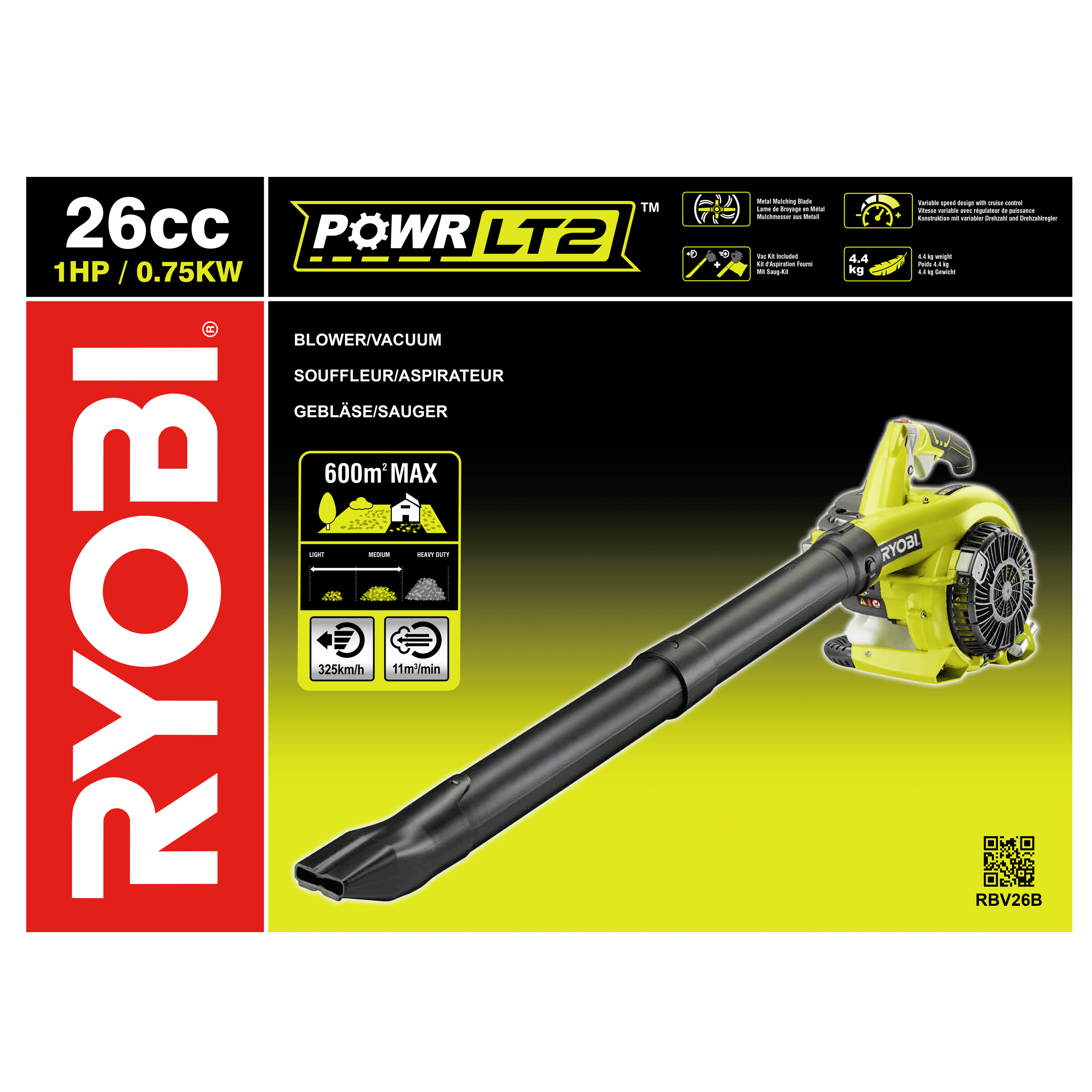 Odkurzacz elektryczny z dmuchawą Ryobi RBV3000CESV 3000W - 4