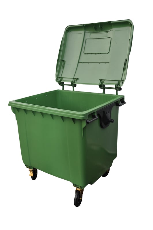 Pojemnik na odpady szklane 1100l zielony MGB ESE