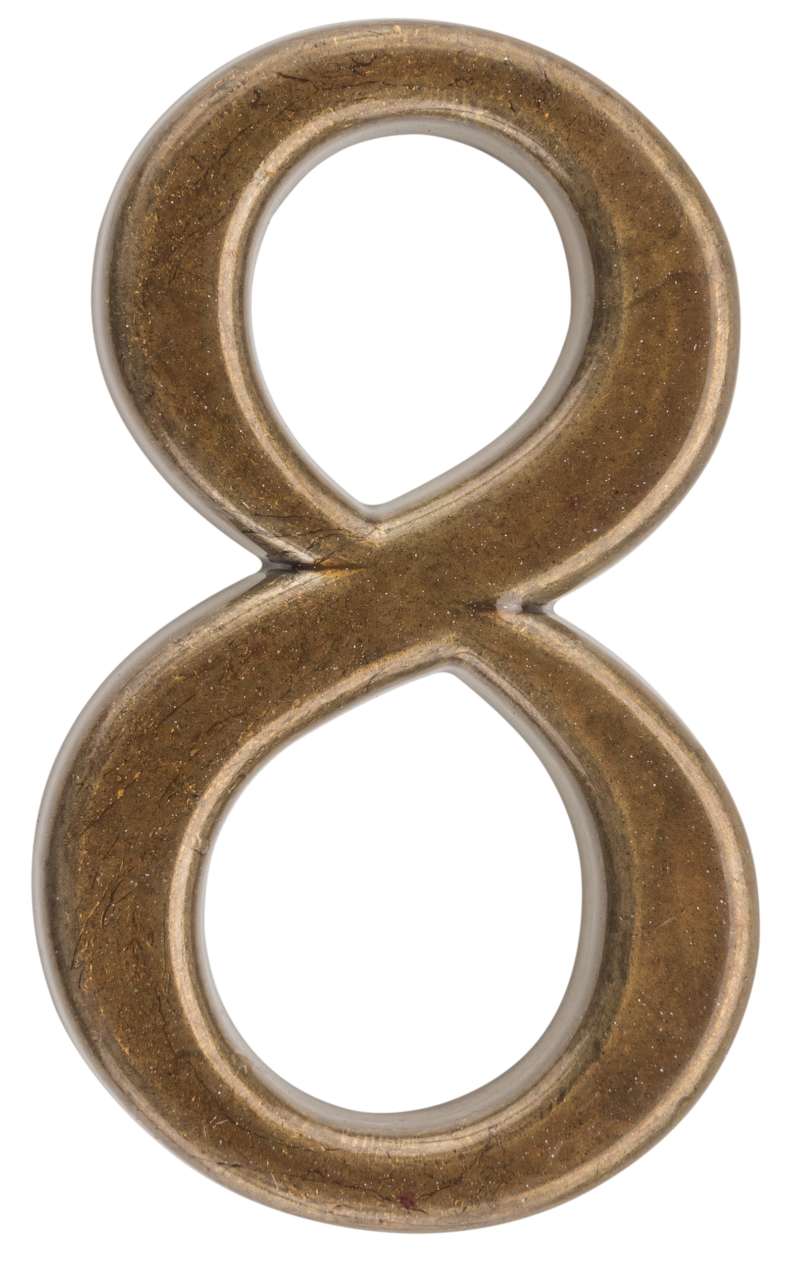 Cyfra 8 wys.5 cm metalowa brązowa