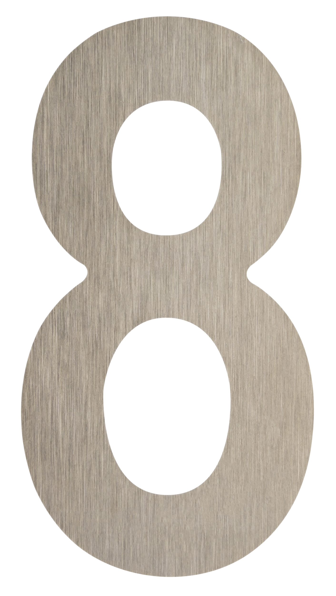 Cyfra 8 wys.5 cm plastikowa srebrna