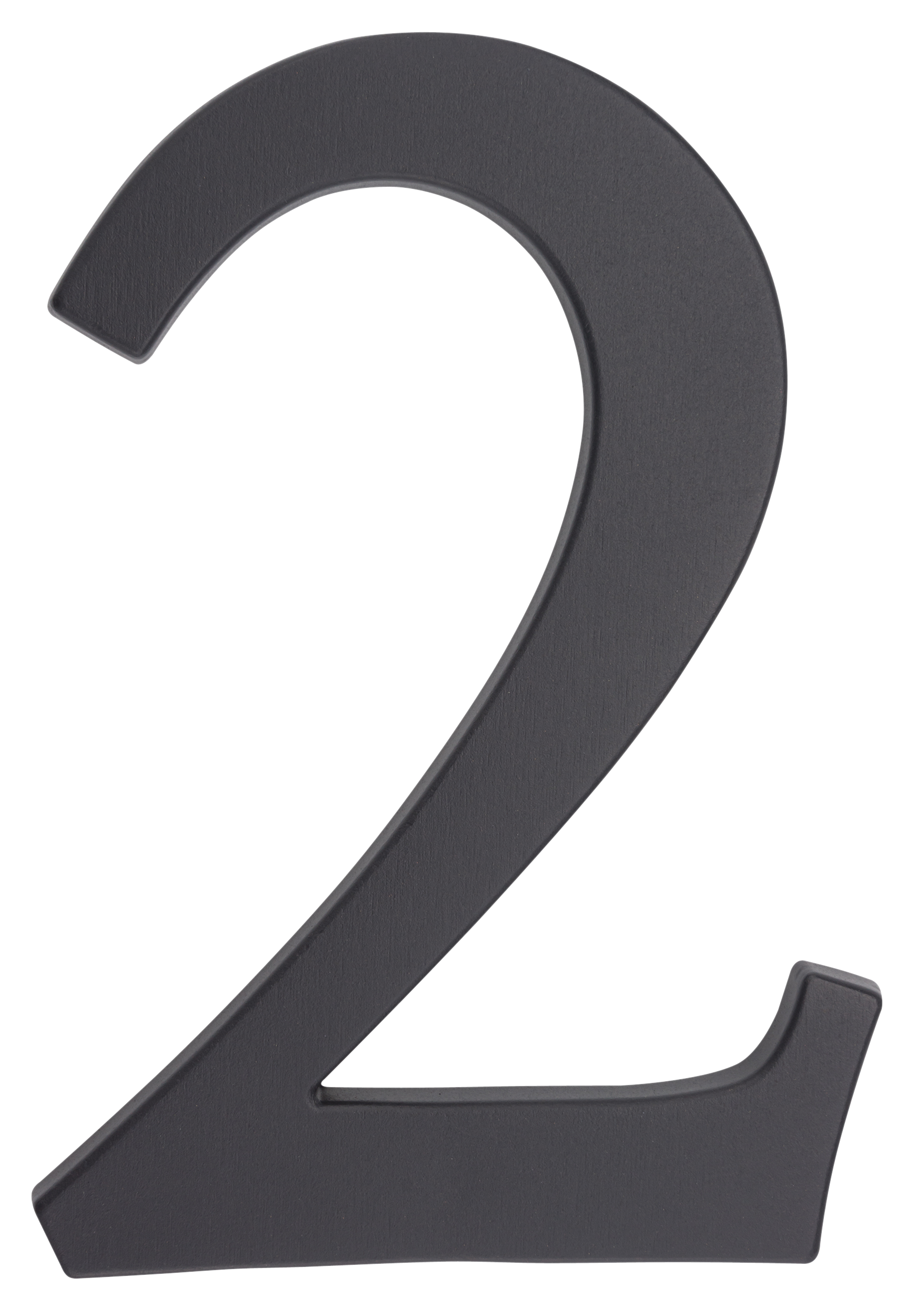 Cyfra 2 wys.19 cm aluminiowa grafitowa