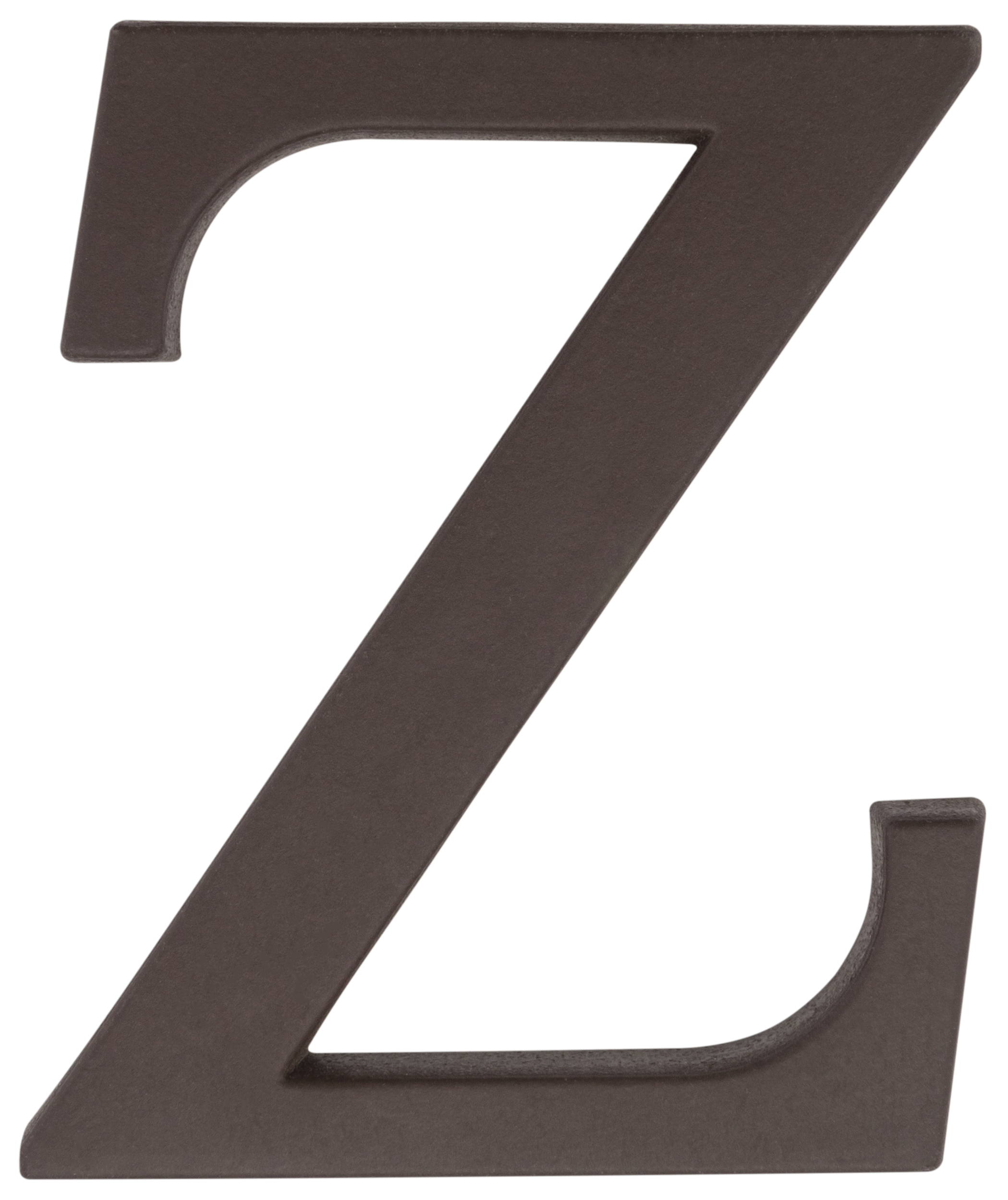 Litera Z wys.9 cm plastikowa brązowa