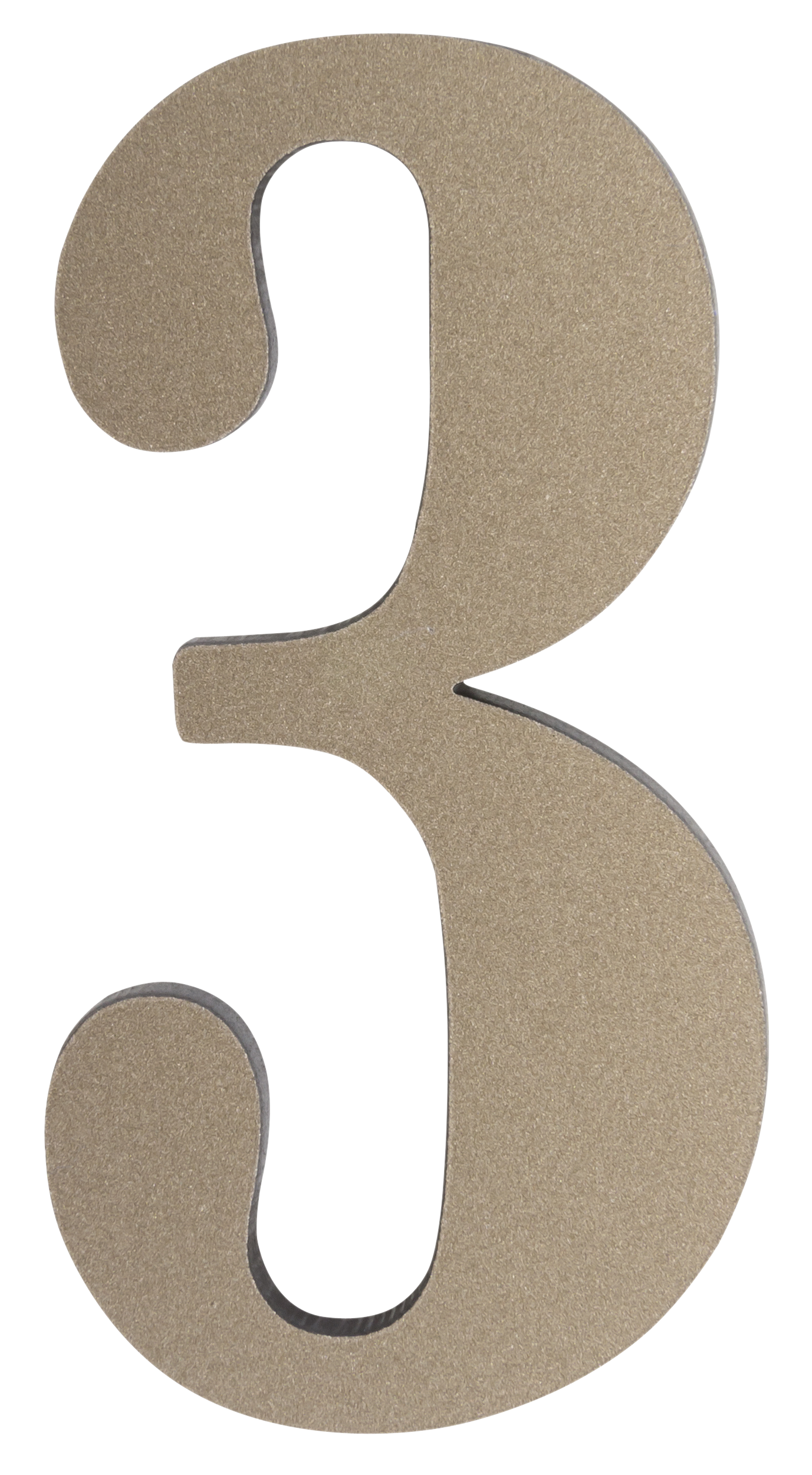 Cyfra 3 wys.5 cm plastikowa patynowa