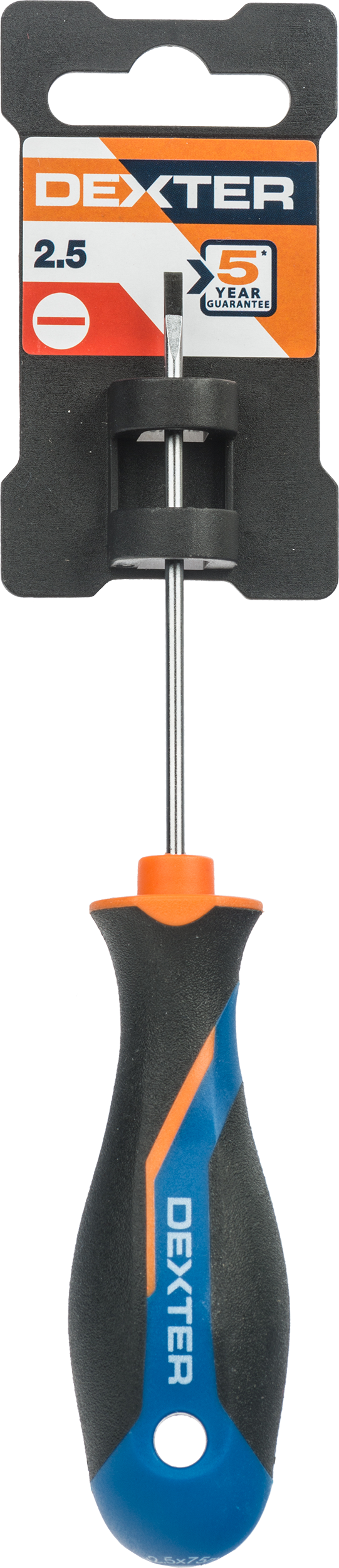 Destornillador electricista plano DEXTER  sl2.5 x  L 75 MM - 4