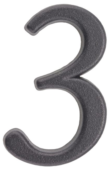 Cyfra "3" ZnAl grafit 50 mm