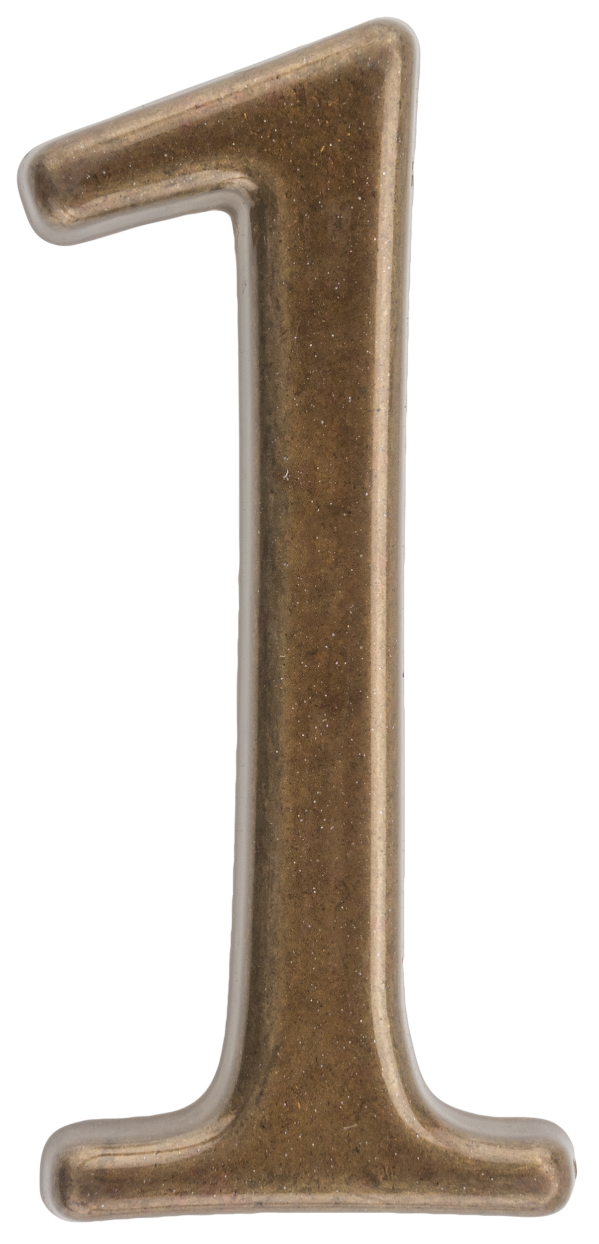 Cyfra 1 wys.5 cm metalowa brązowa