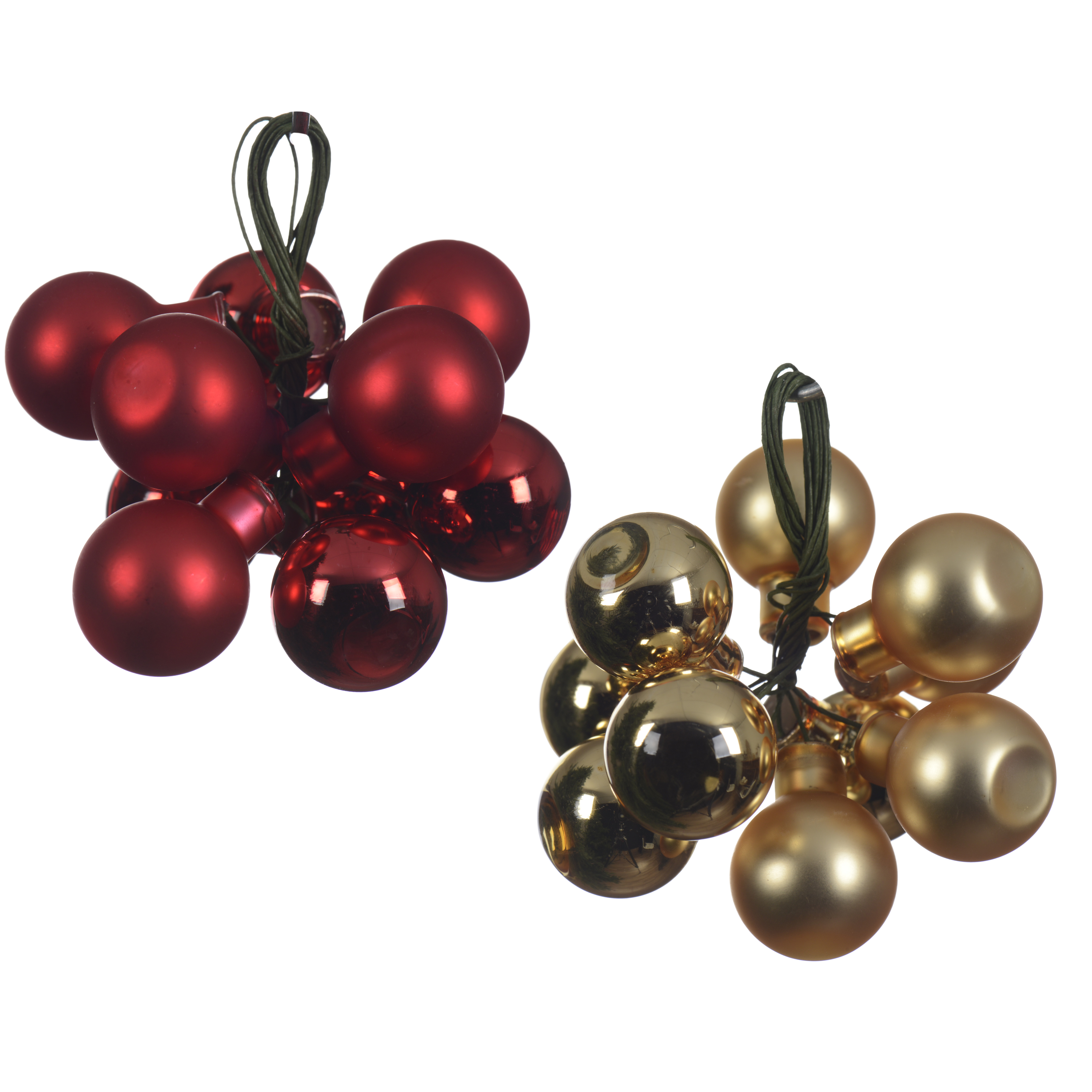 Wiązka bombek szklanych 2 cm 10 sztuk mix Decoris - 10