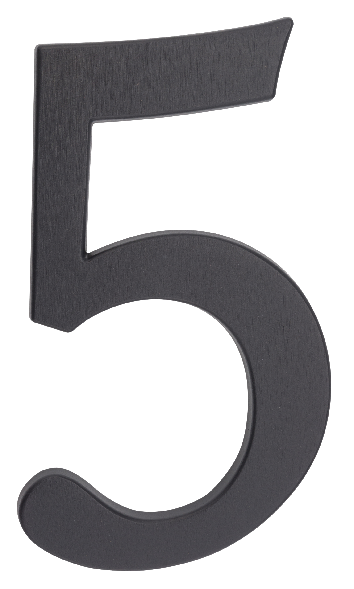 Cyfra 5 wys.19 cm aluminiowa grafitowa