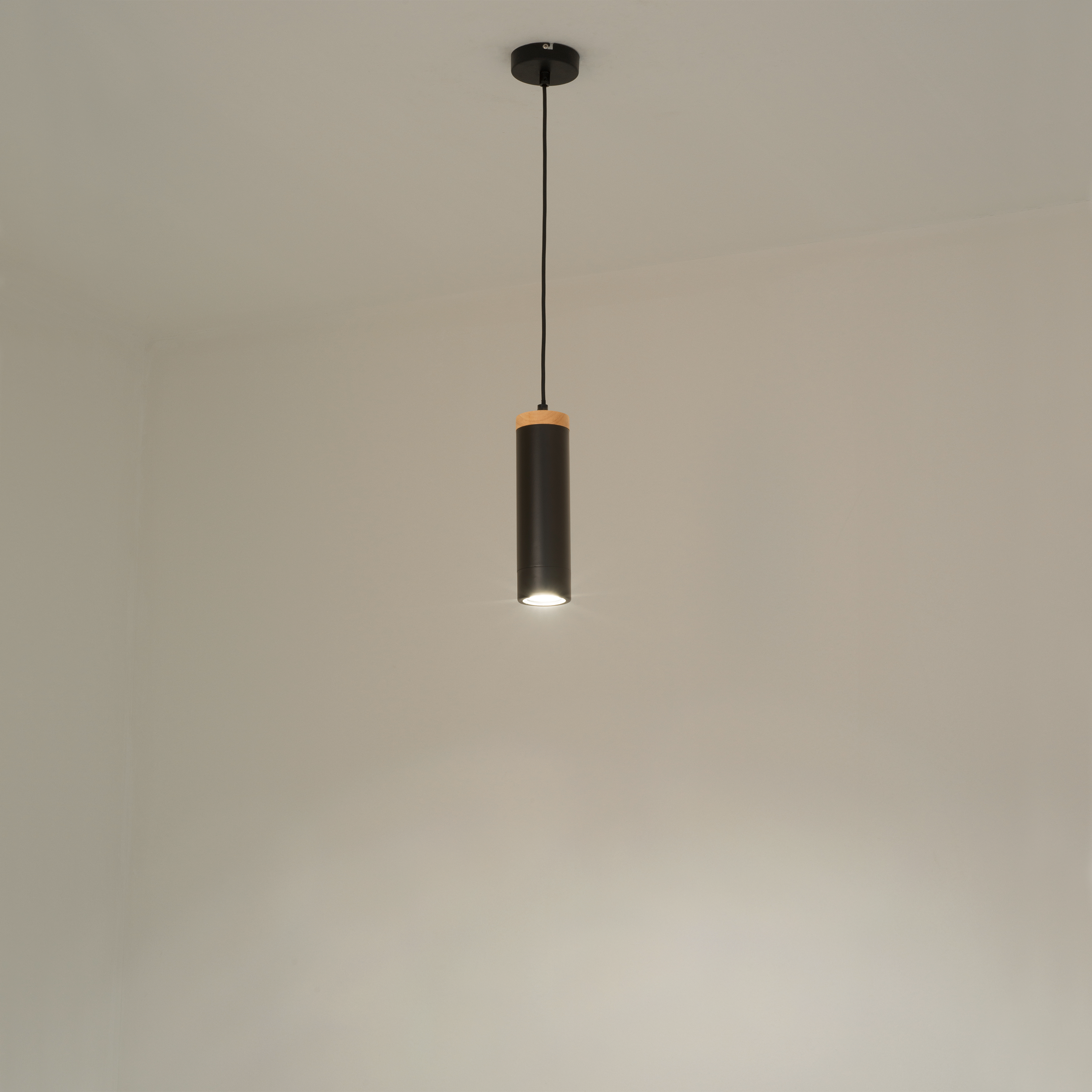Lampadario Natura Minaki nero paralume nero GU10 Ø7.5cm INSPIRE - 8
