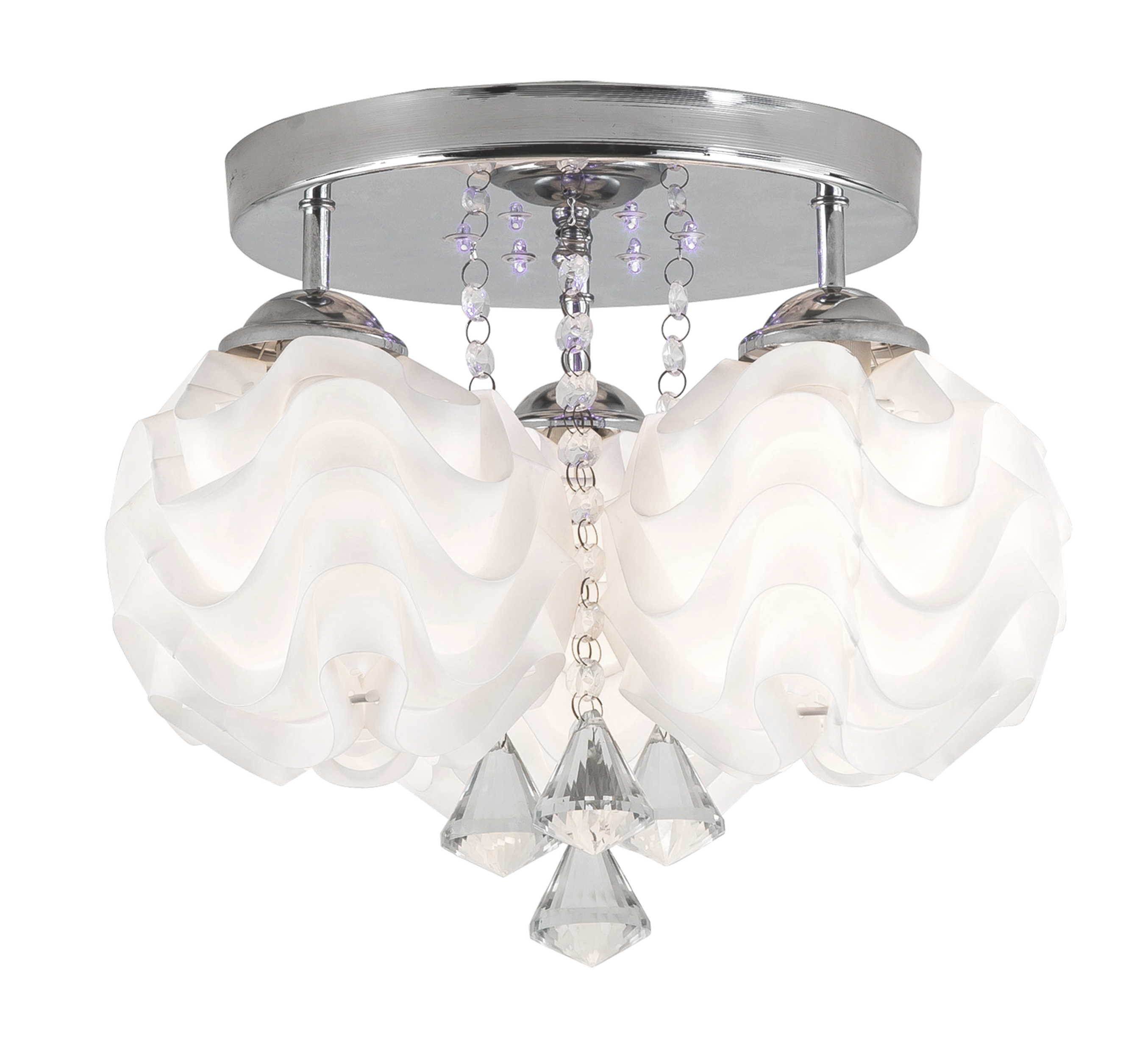 Lampa sufitowa Sada biała z chromem E14 Light Prestige