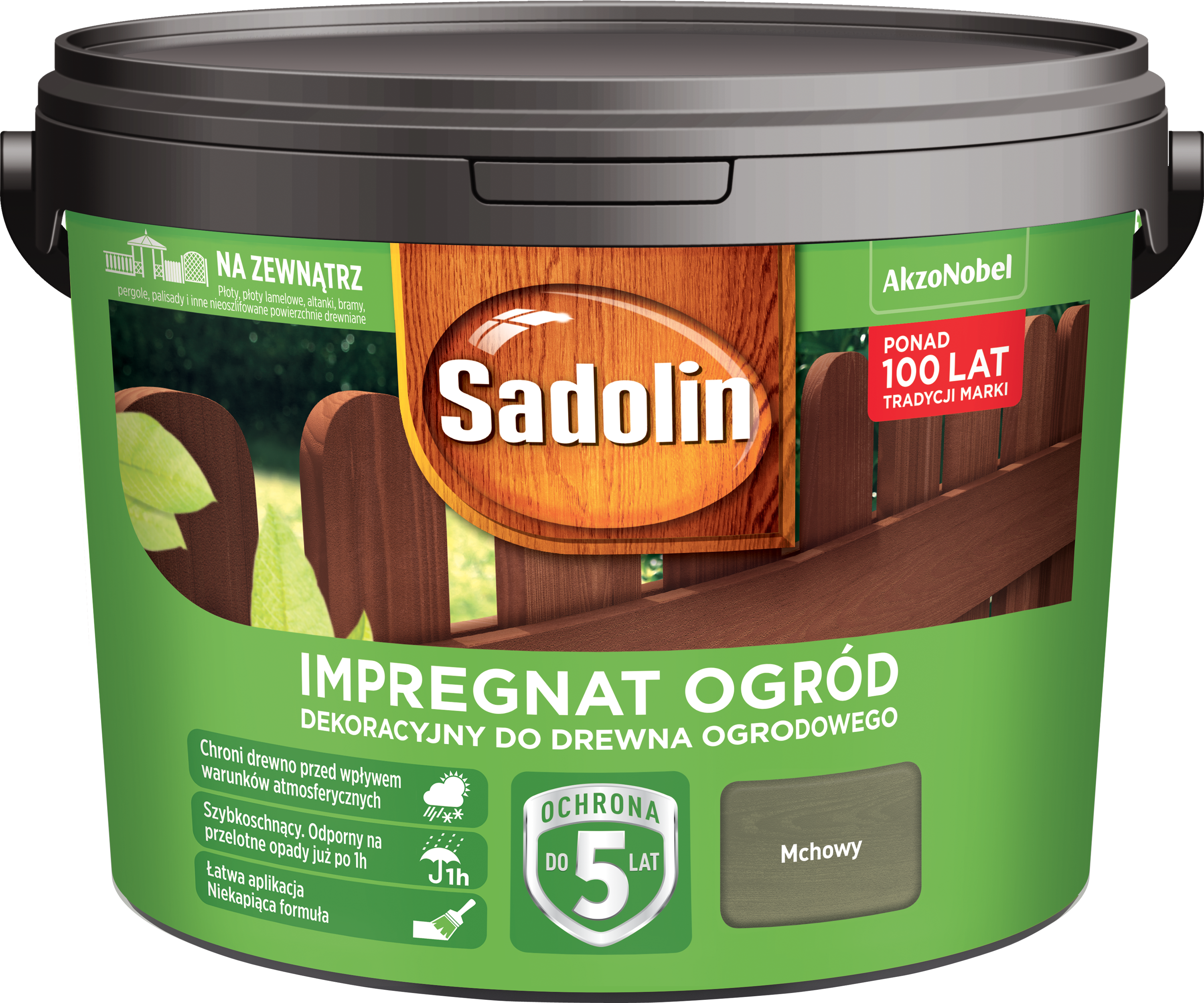 Impregnat do drewna OGRÓD 9 l Mchowy SADOLIN