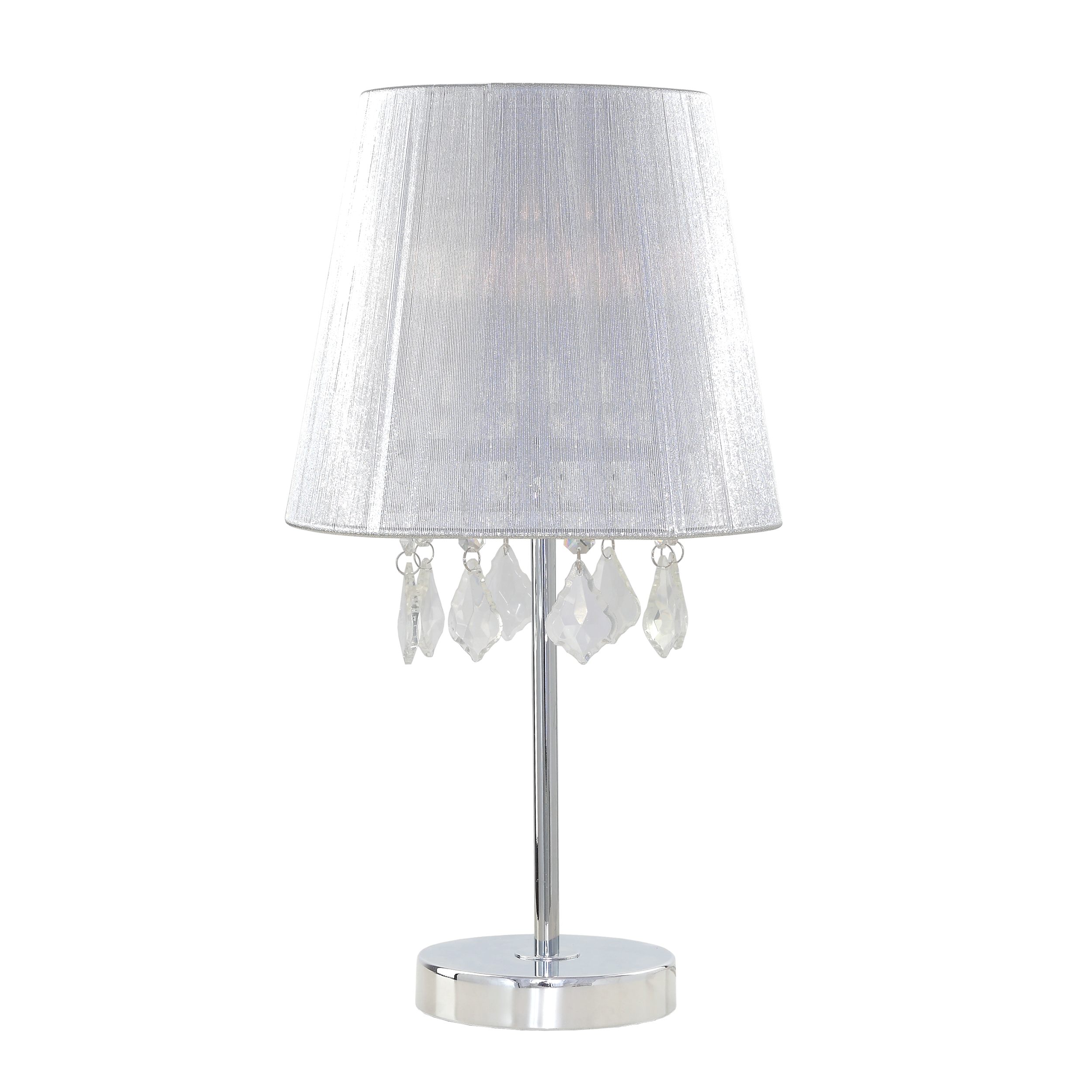 Lampa stołowa MONA srebrna E27 LIGHT PRESTIGE