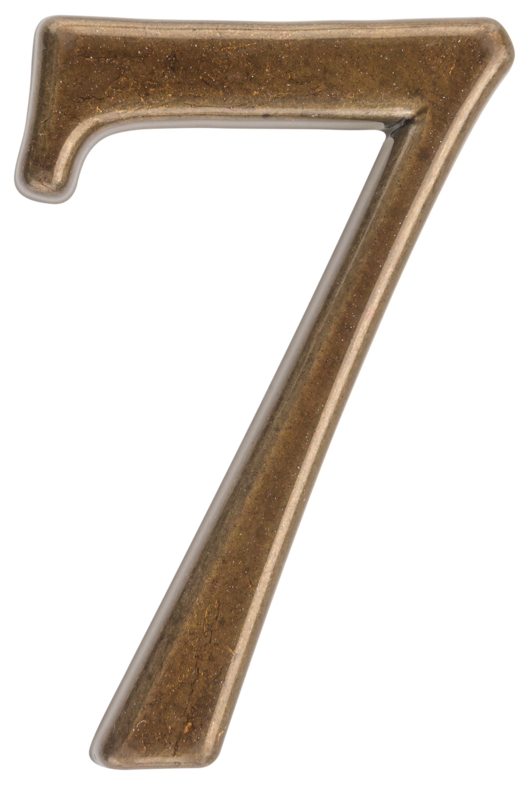 Cyfra 7 wys.5 cm metalowa brązowa