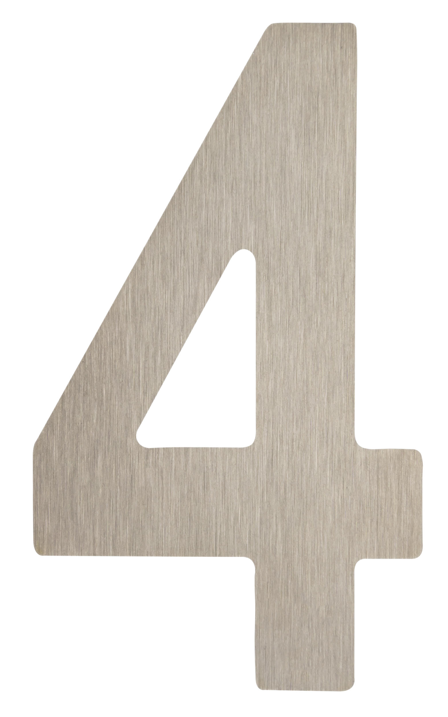 Cyfra 4 wys.5 cm plastikowa srebrna