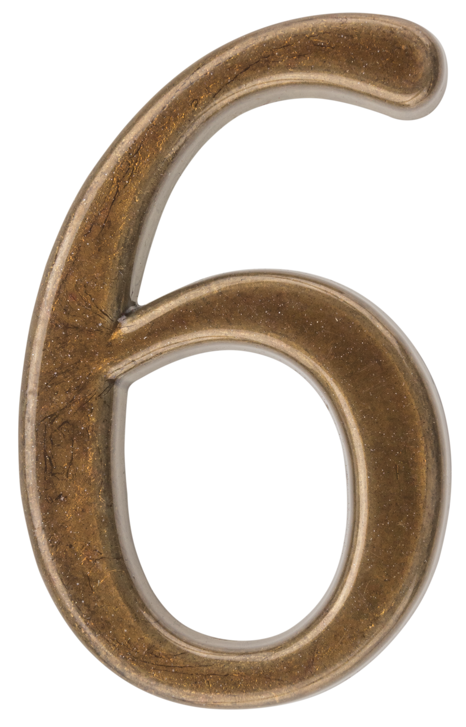 Cyfra 6/9 wys.5 cm metalowa brązowa