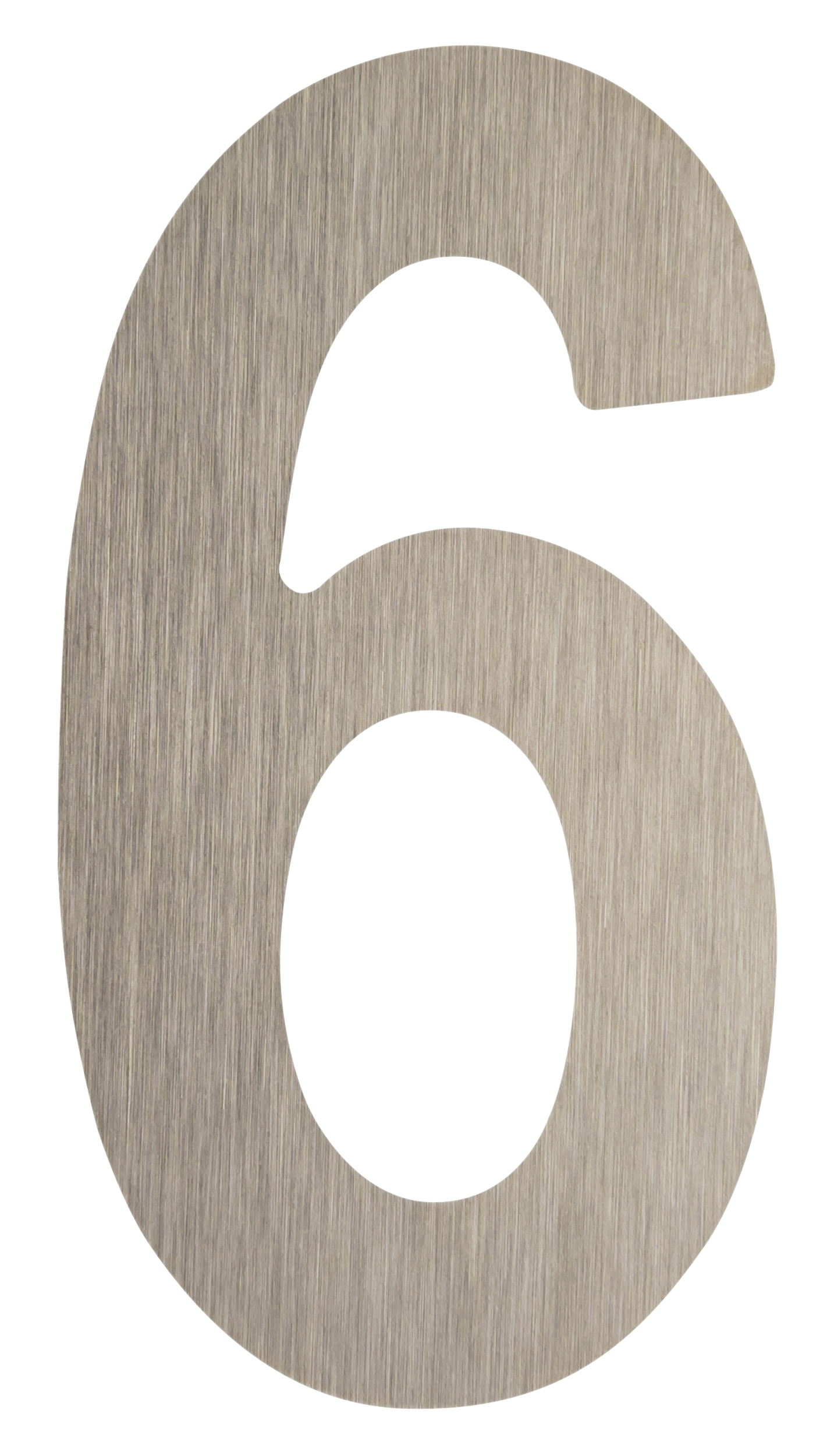 Cyfra 6/9 wys.5 cm plastikowa srebrna