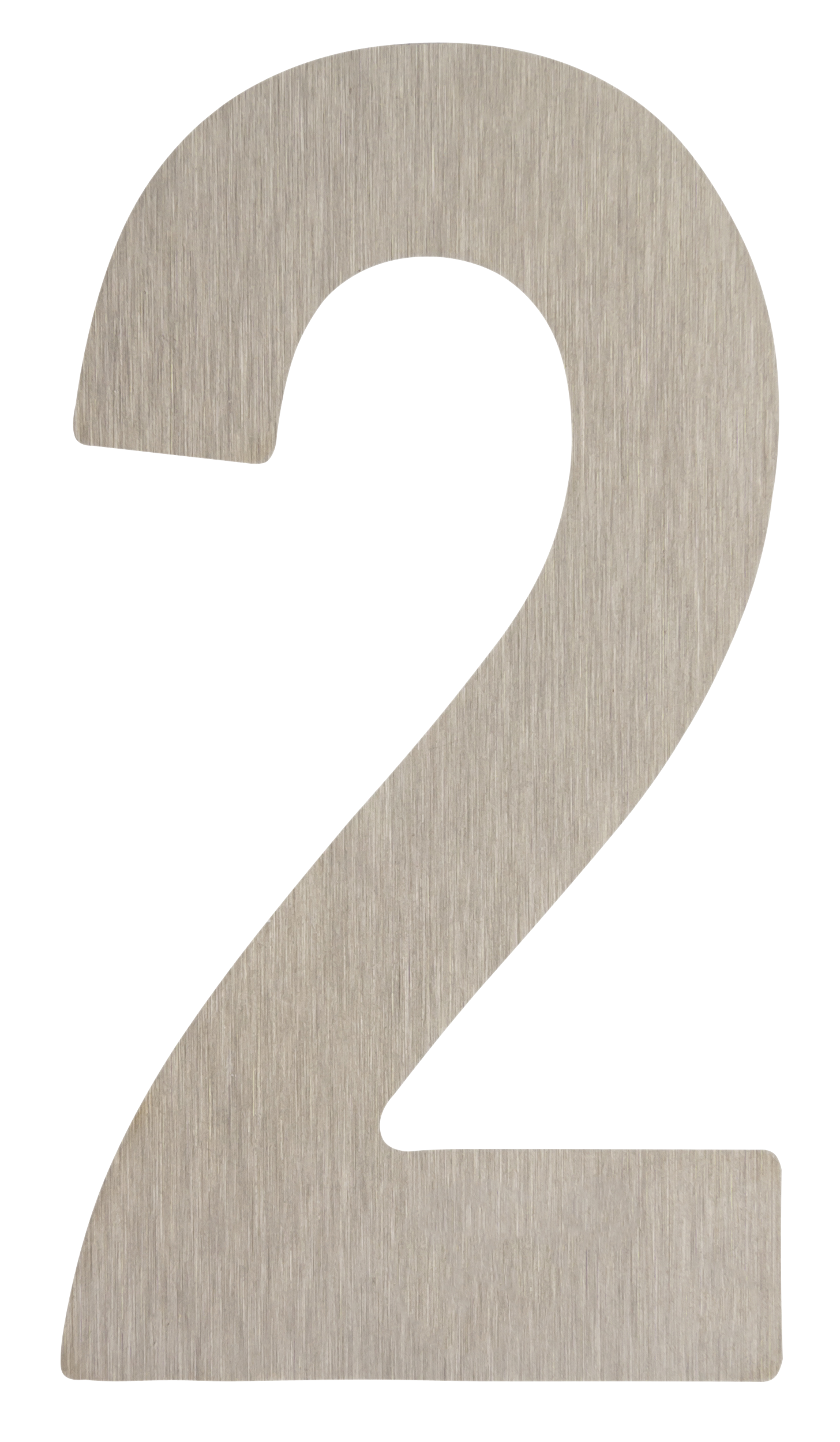 Cyfra 2 wys.5 cm plastikowa srebrna