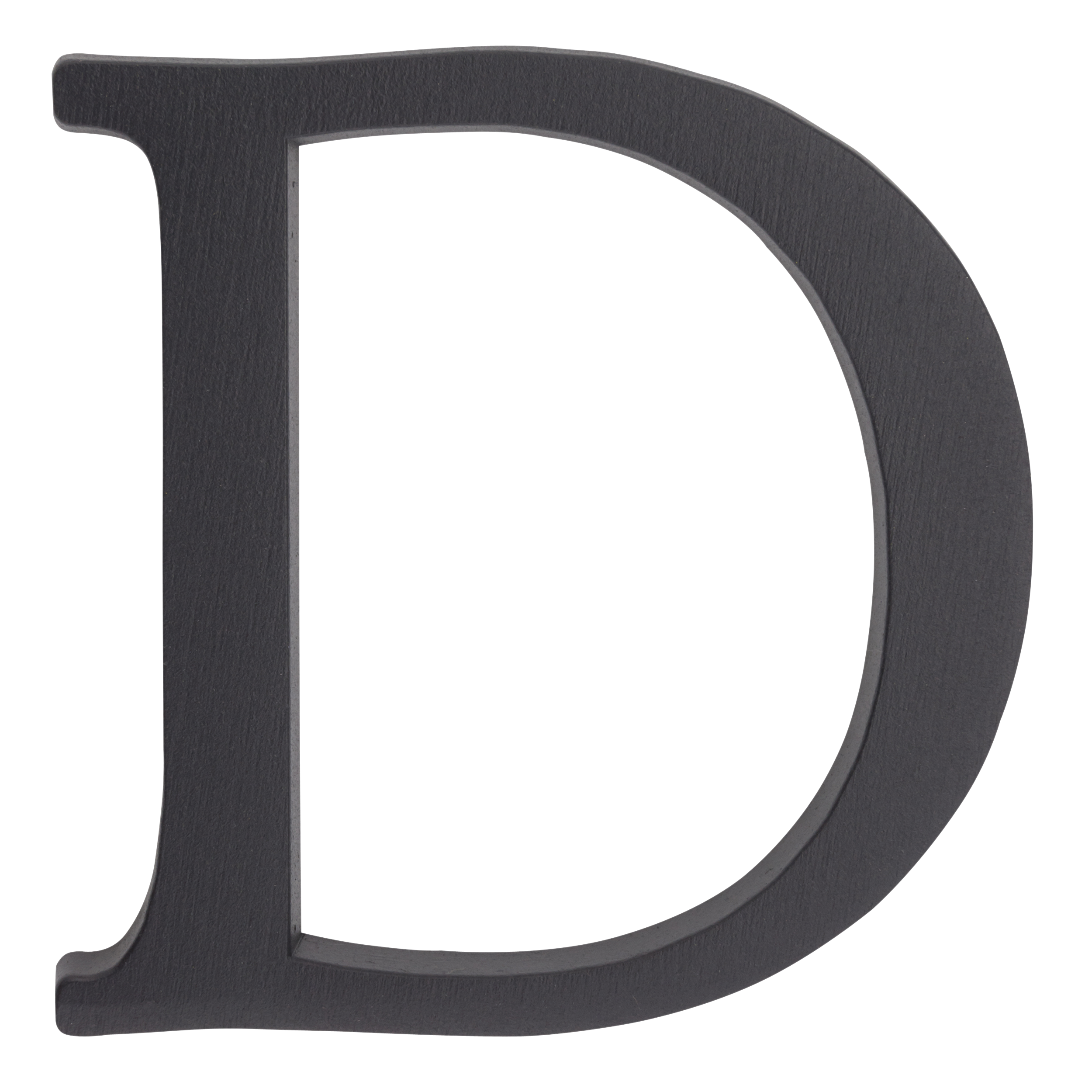 Litera D wys.10.5 cm aluminiowa grafitowa