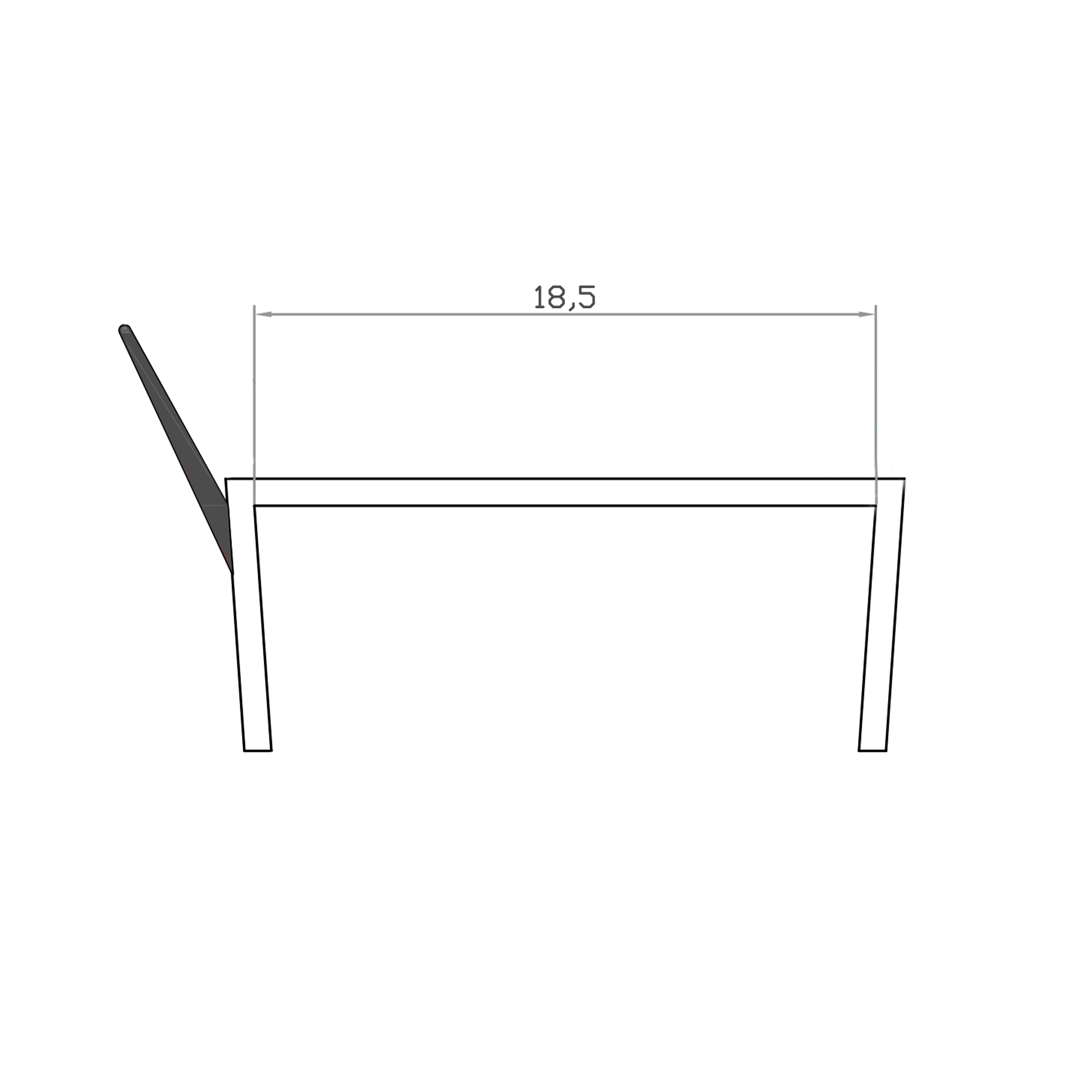 Listwa uszczelniająca do cokołu czarna LU18 mm Korner - 2