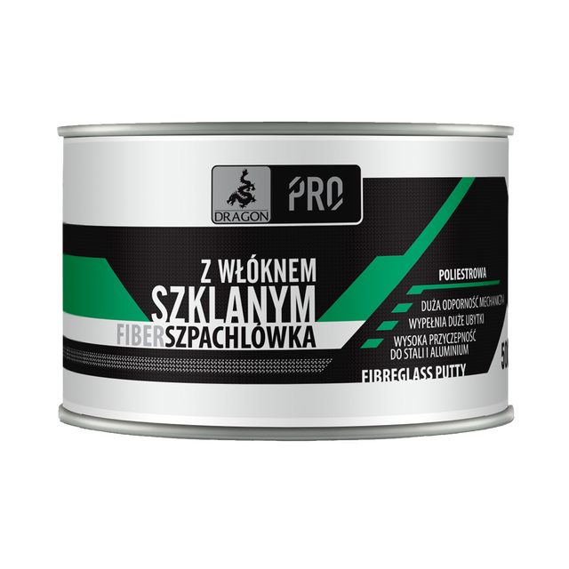 Szpachlówka poliestrowa z włóknem szklanym 0.5 kg DRAGON PRO