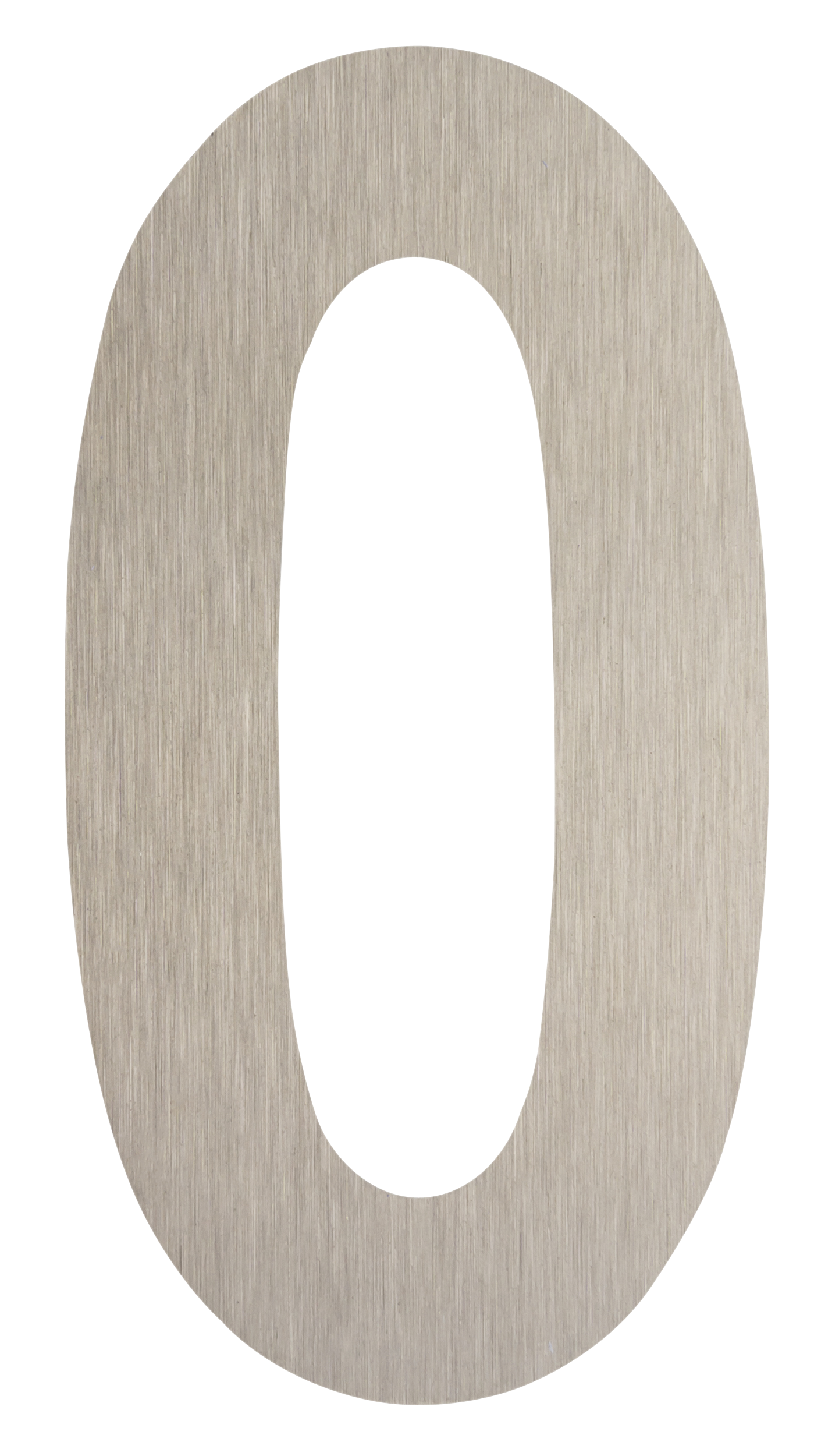 Cyfra 0 wys.5 cm plastikowa srebrna