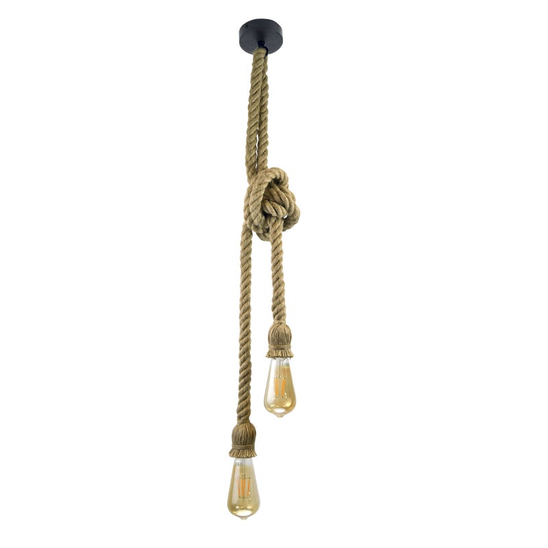 Lampa wisząca Rope brązowa E27 Il Mio