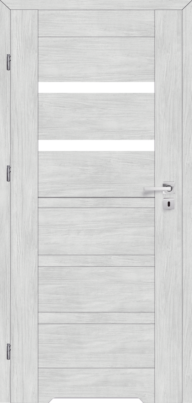 Drzwi wewnętrzne łazienkowe z podcięciem wentylacyjnym Etna Dąb arctic 80 Lewe Artens