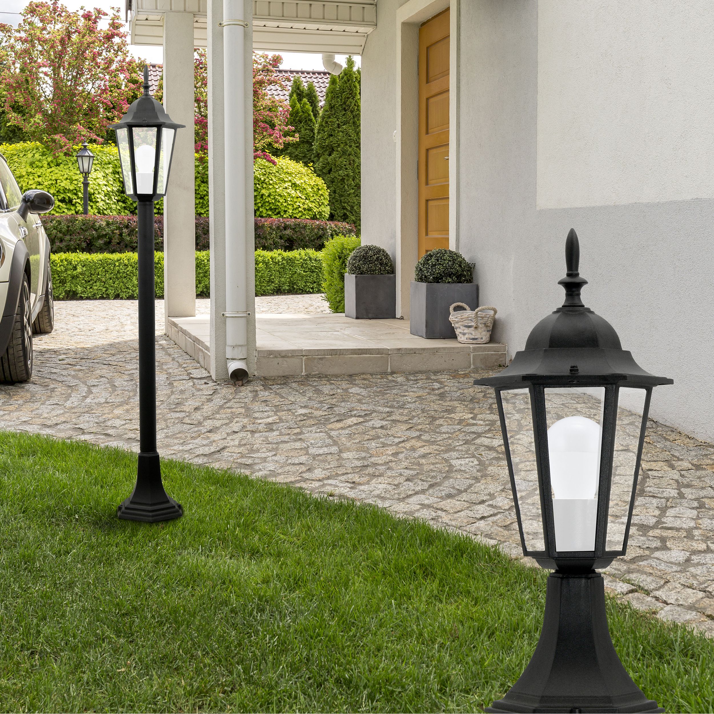 Lampa ogrodowa stojąca słupek Liguria E27 100 cm czarna IP44 Goldlux - 4