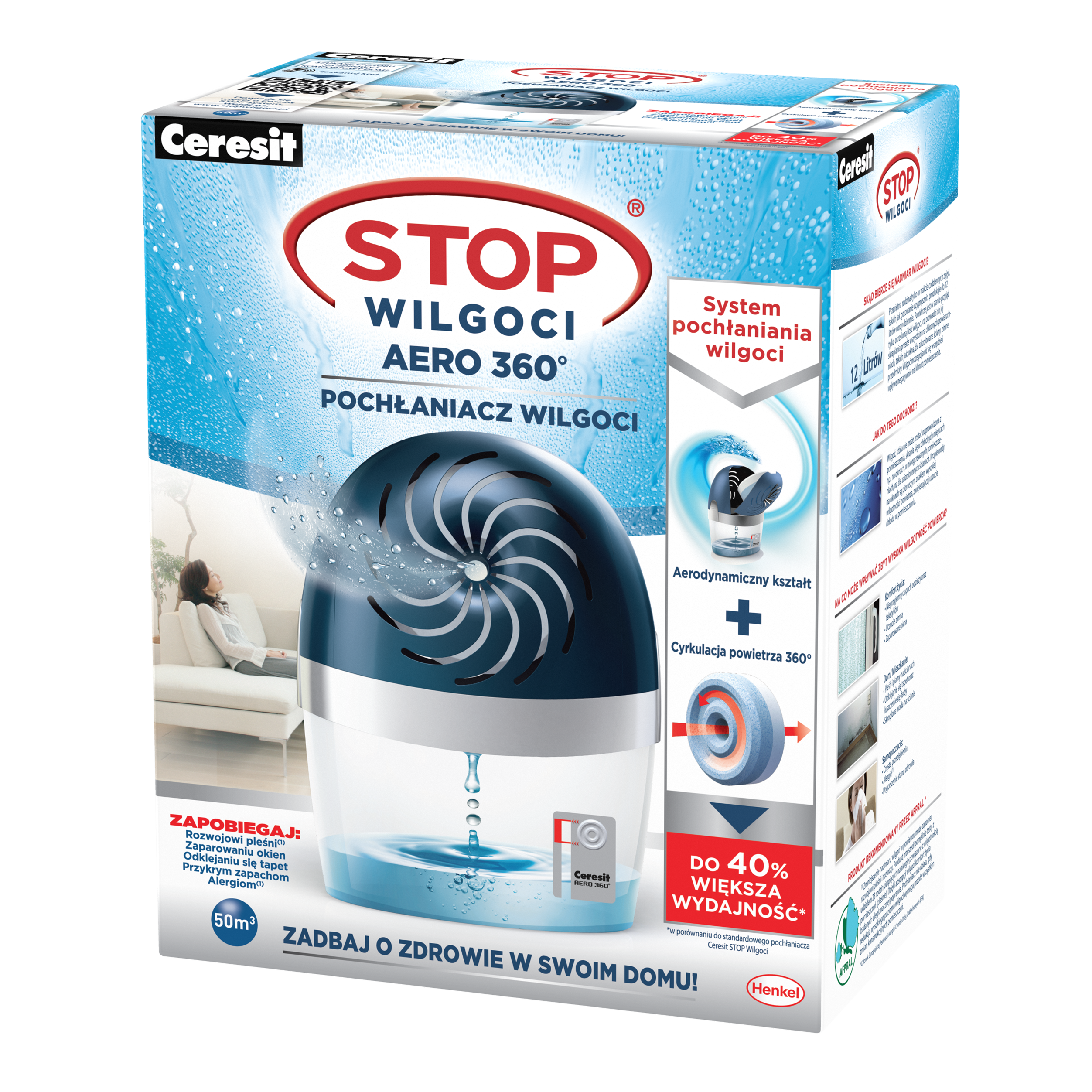 Pochłaniacz wilgoci STOP WILGOCI AERO 360 450 g CERESIT