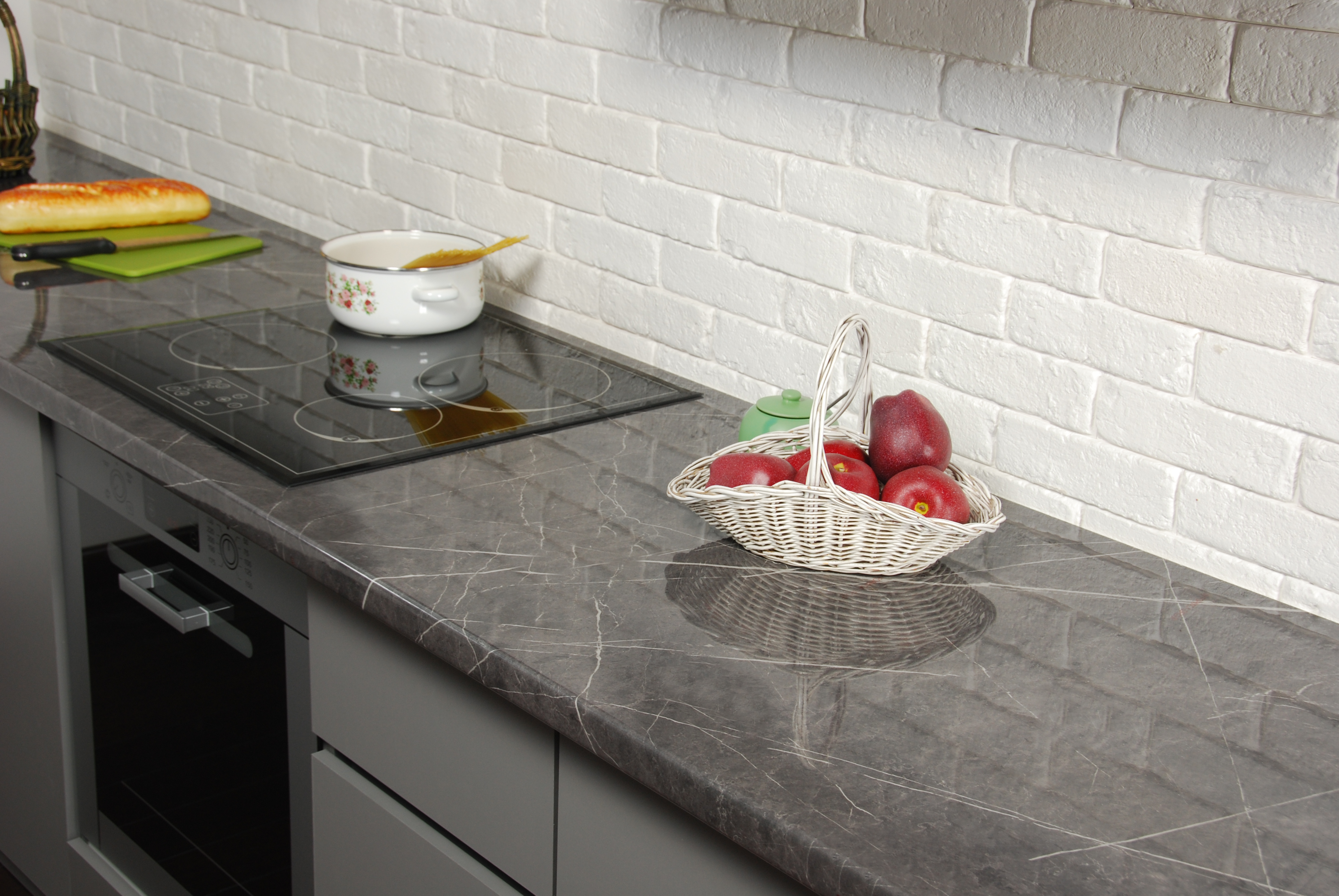 Blat kuchenny laminowany marmur dione 735W R6 3.8x60x305 cm - 3