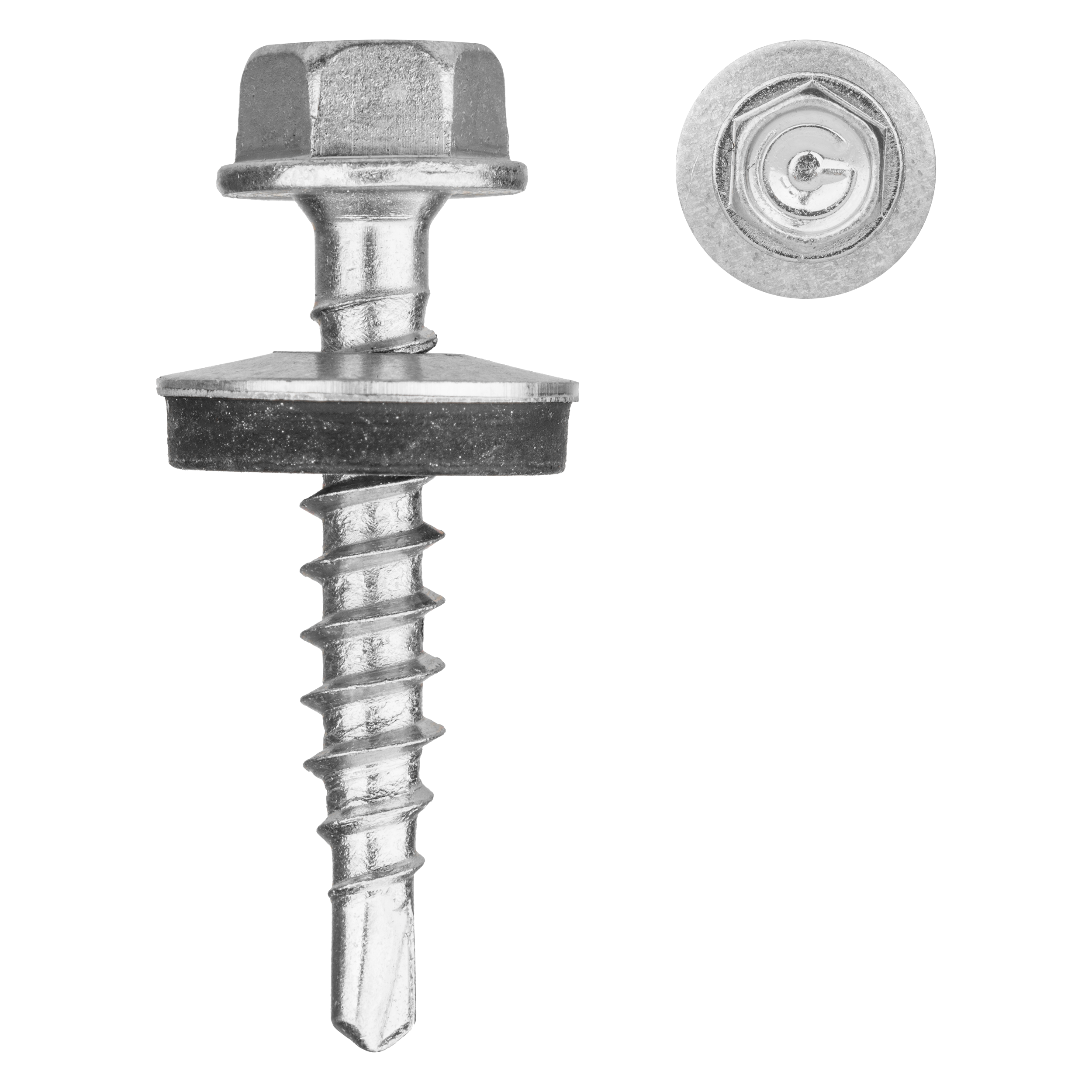 Blachowkręty do dachu z uszczelką EPDM 4.8 x 28 mm 250 szt. srebrne