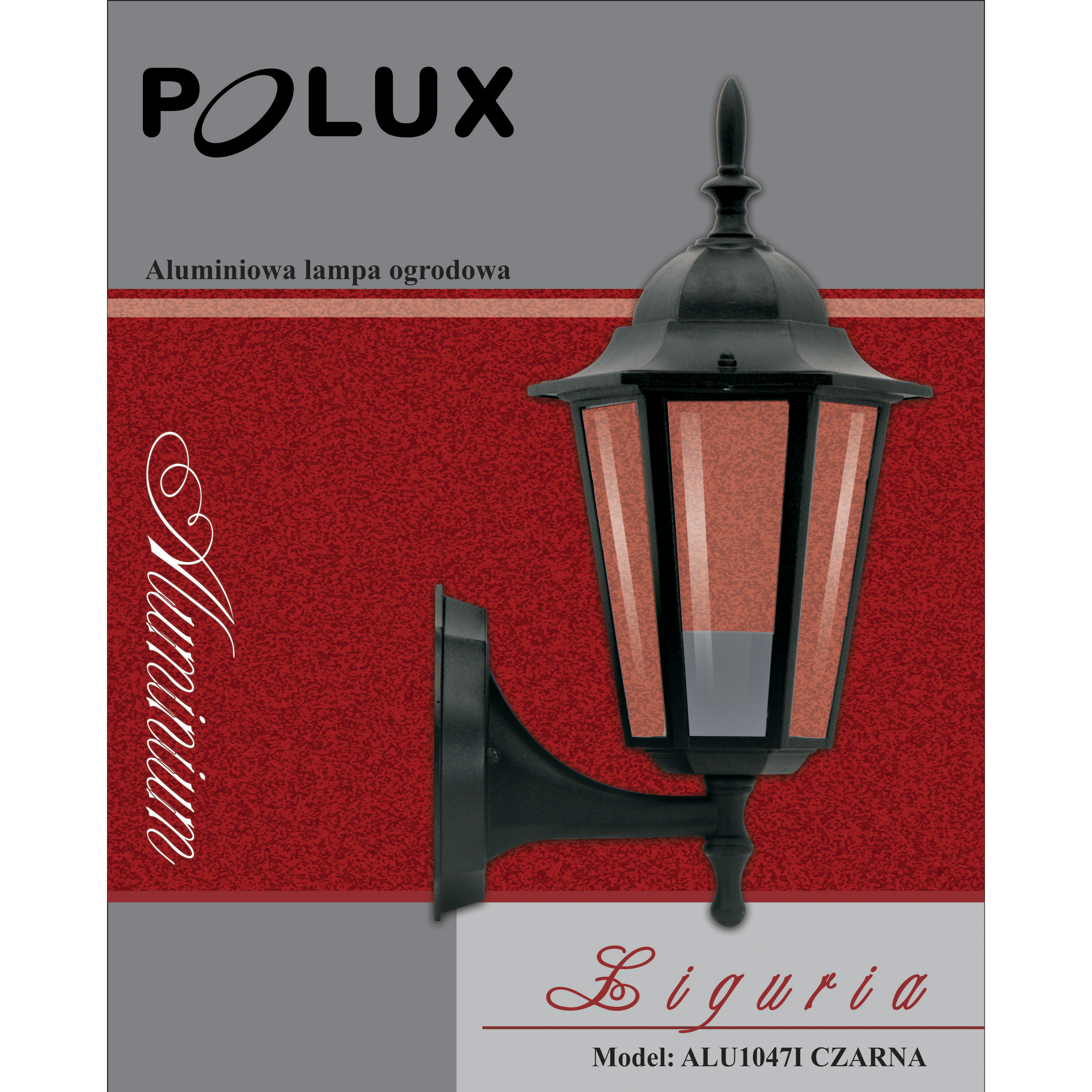 Kinkiet zewnętrzny LIGURIA IP44 czarny E27 POLUX - 3